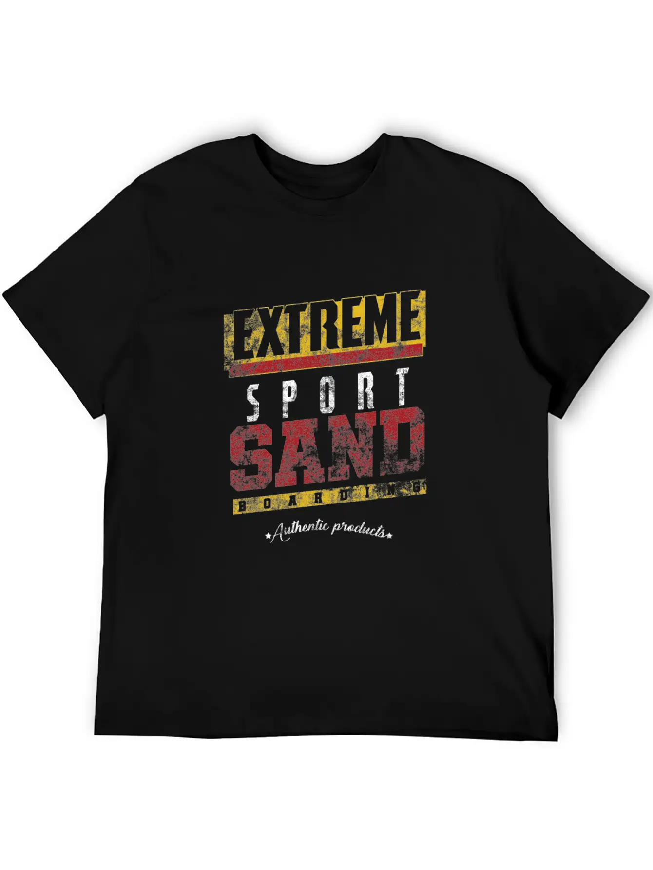 Distressed Extreme Sports Sand Boarding Stylish Everyday T-Shirt – Unisex Basic Cotton Tee
