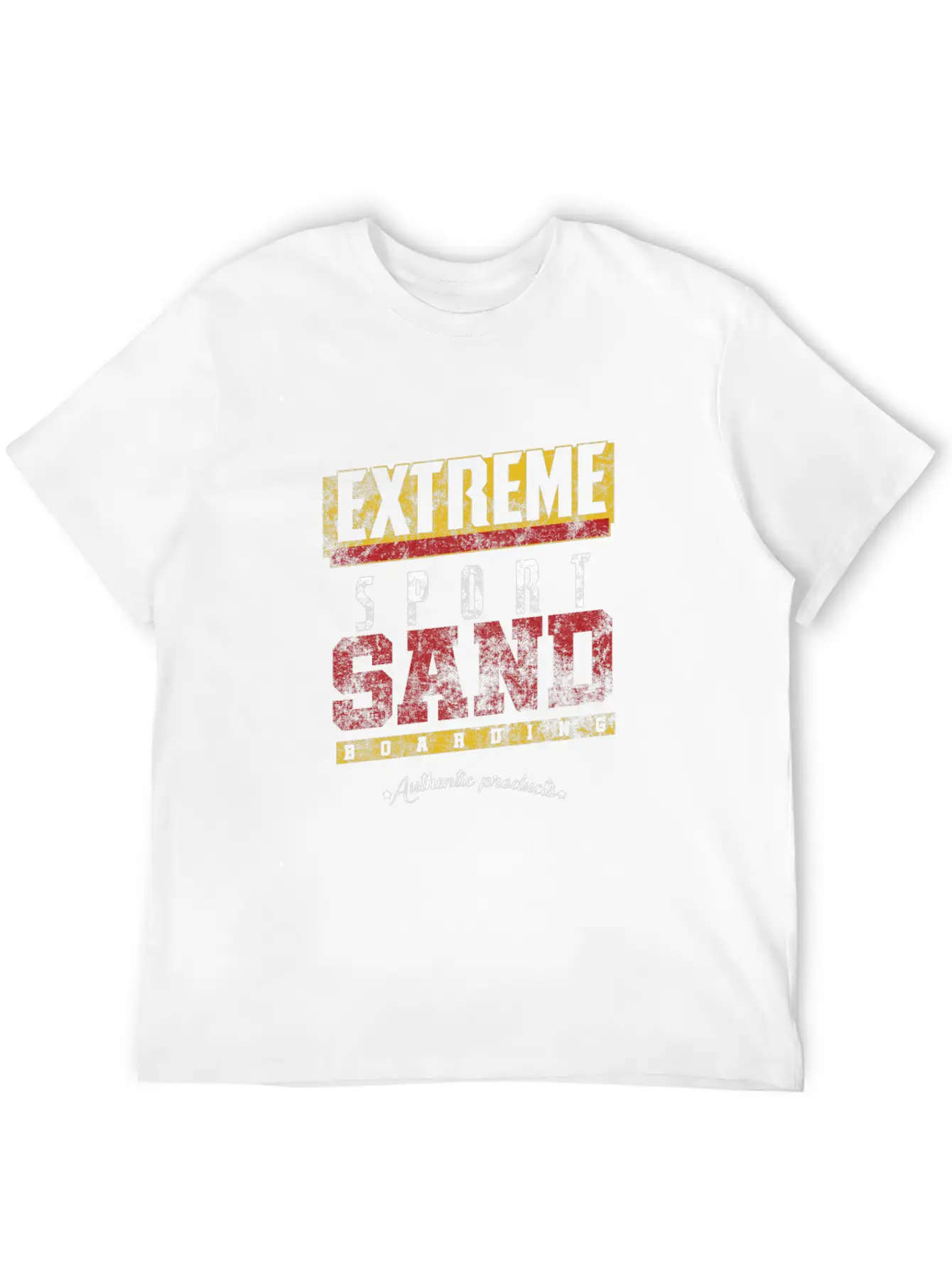 Distressed Extreme Sports Sand Boarding Stylish Everyday T-Shirt – Unisex Basic Cotton Tee