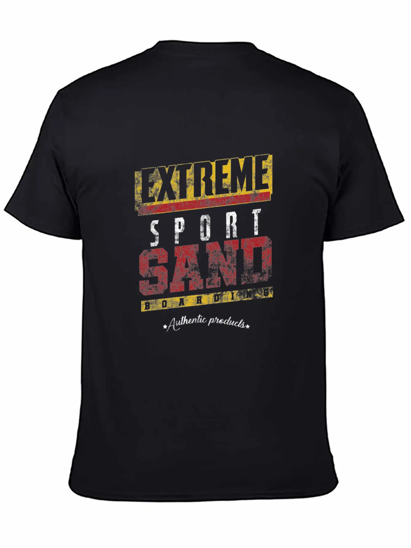 Distressed Extreme Sports Sand Boarding Stylish Everyday T-Shirt – Unisex Basic Cotton Tee