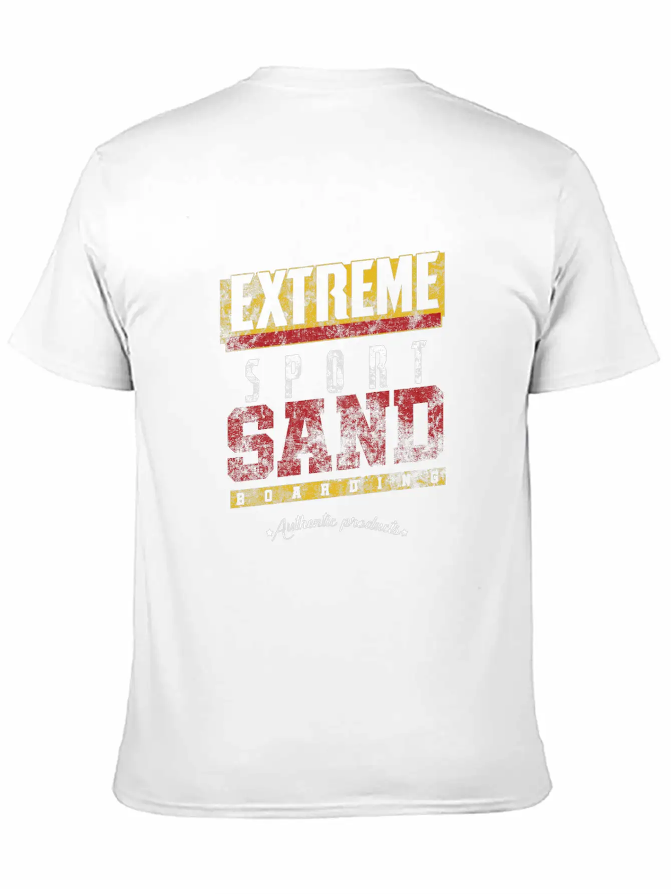 Distressed Extreme Sports Sand Boarding Stylish Everyday T-Shirt – Unisex Basic Cotton Tee