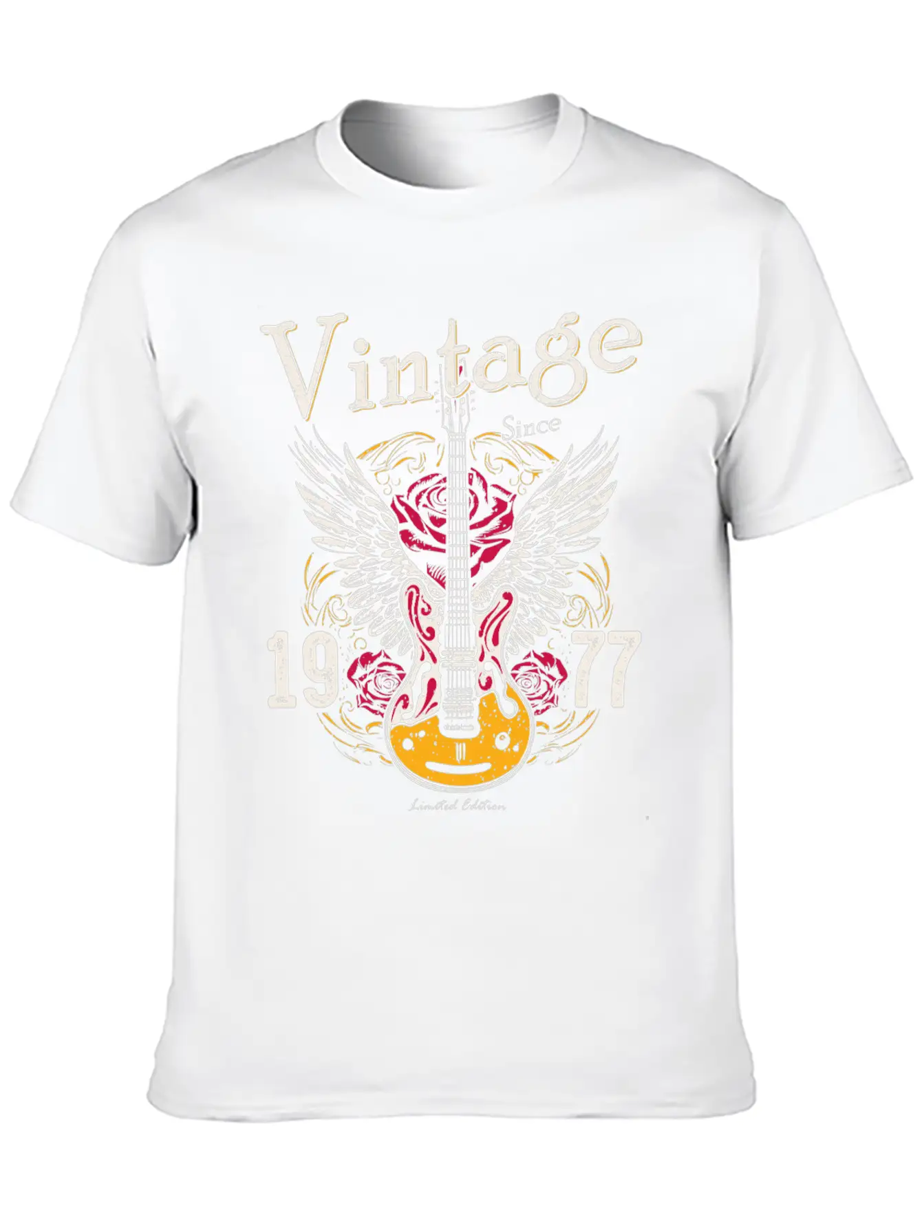 Distressed Retro Vintage Since 1977 – Playing Stylish Everyday T-Shirt – Unisex Basic Cotton Tee