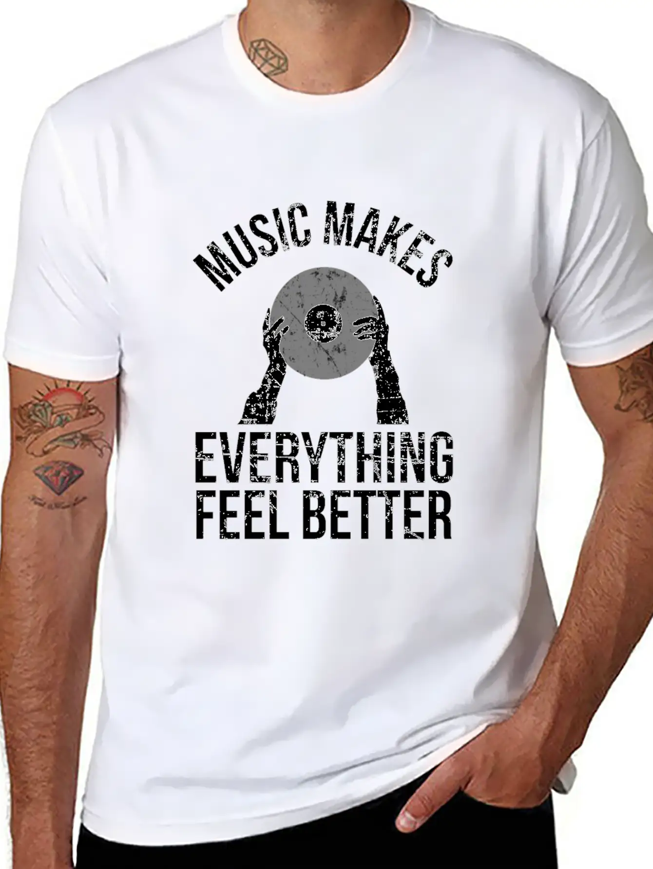 DJ Records Djane Turntable Music Vinyl Basic Graphic T-Shirt – Daily Comfort In Soft Cotton
