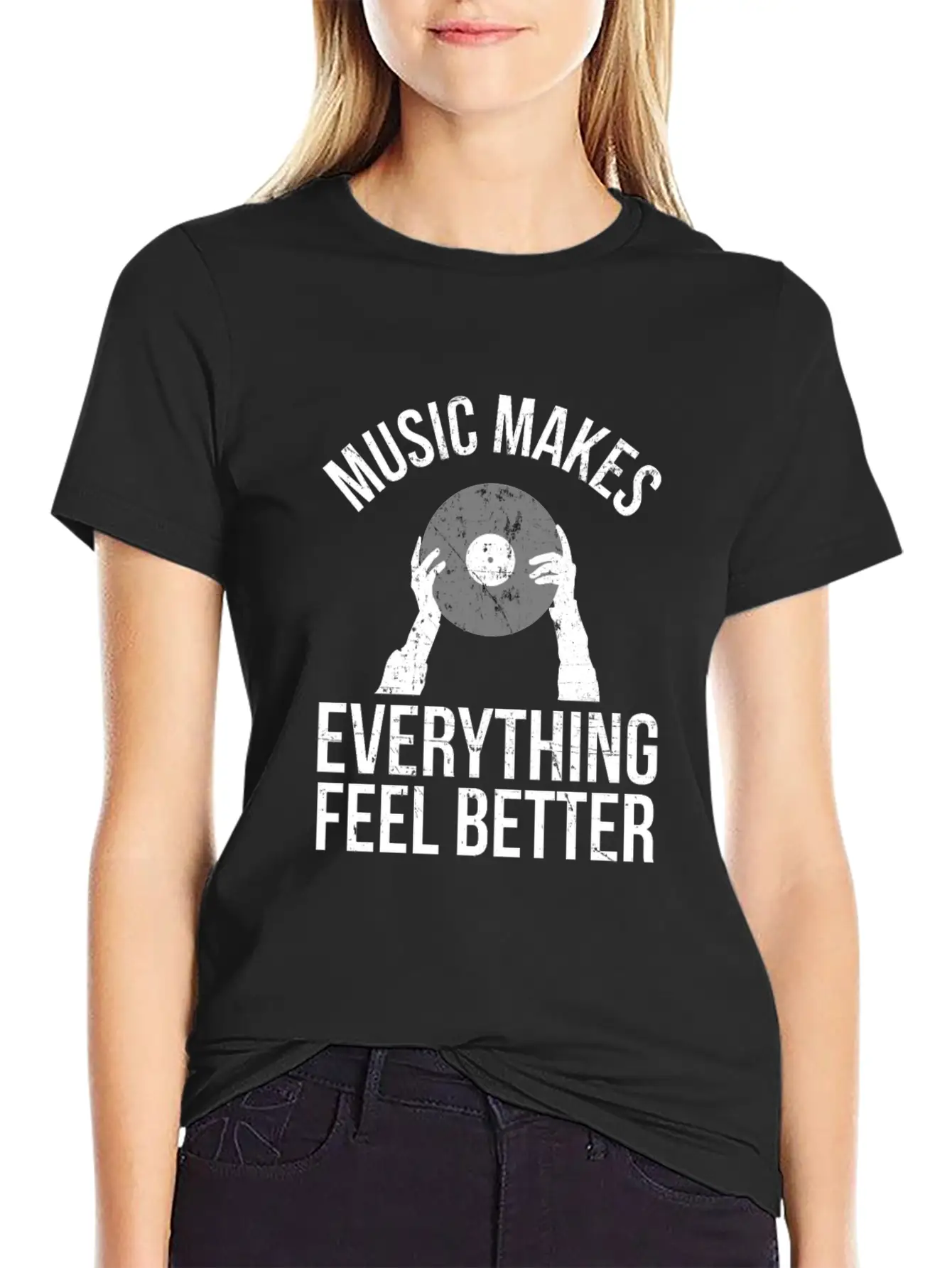 DJ Records Djane Turntable Music Vinyl Basic Graphic T-Shirt – Daily Comfort In Soft Cotton