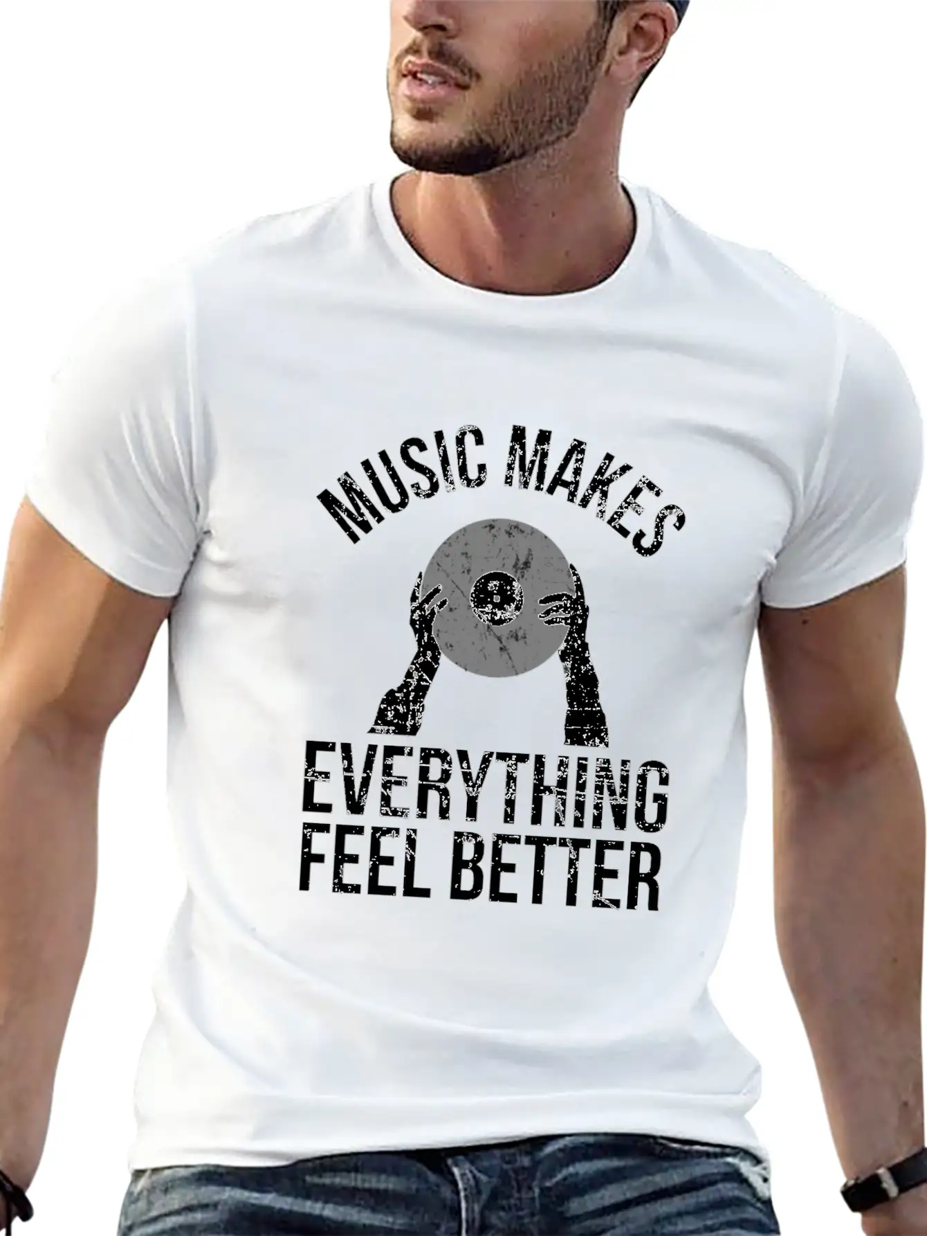DJ Records Djane Turntable Music Vinyl Basic Graphic T-Shirt – Daily Comfort In Soft Cotton