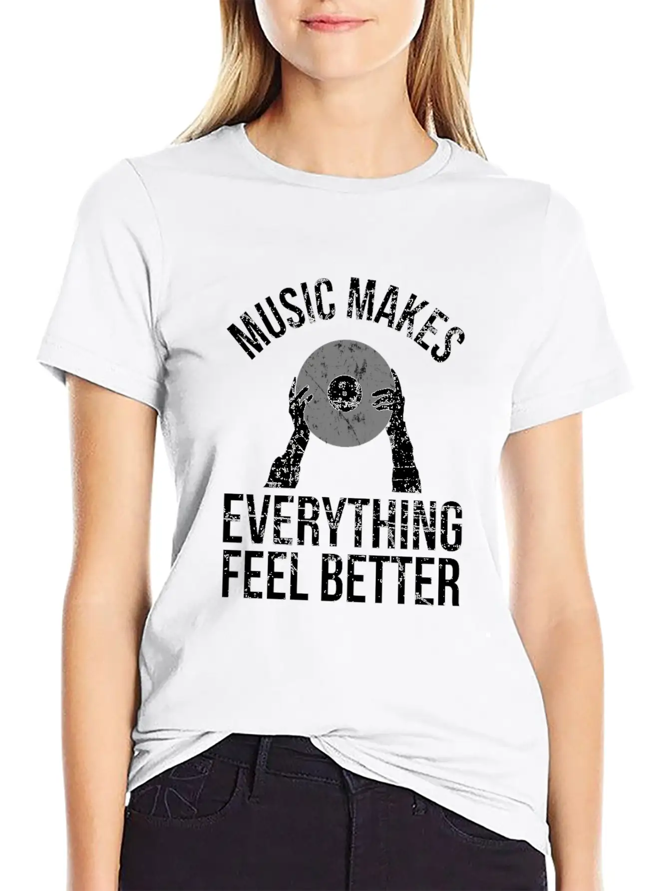 DJ Records Djane Turntable Music Vinyl Basic Graphic T-Shirt – Daily Comfort In Soft Cotton