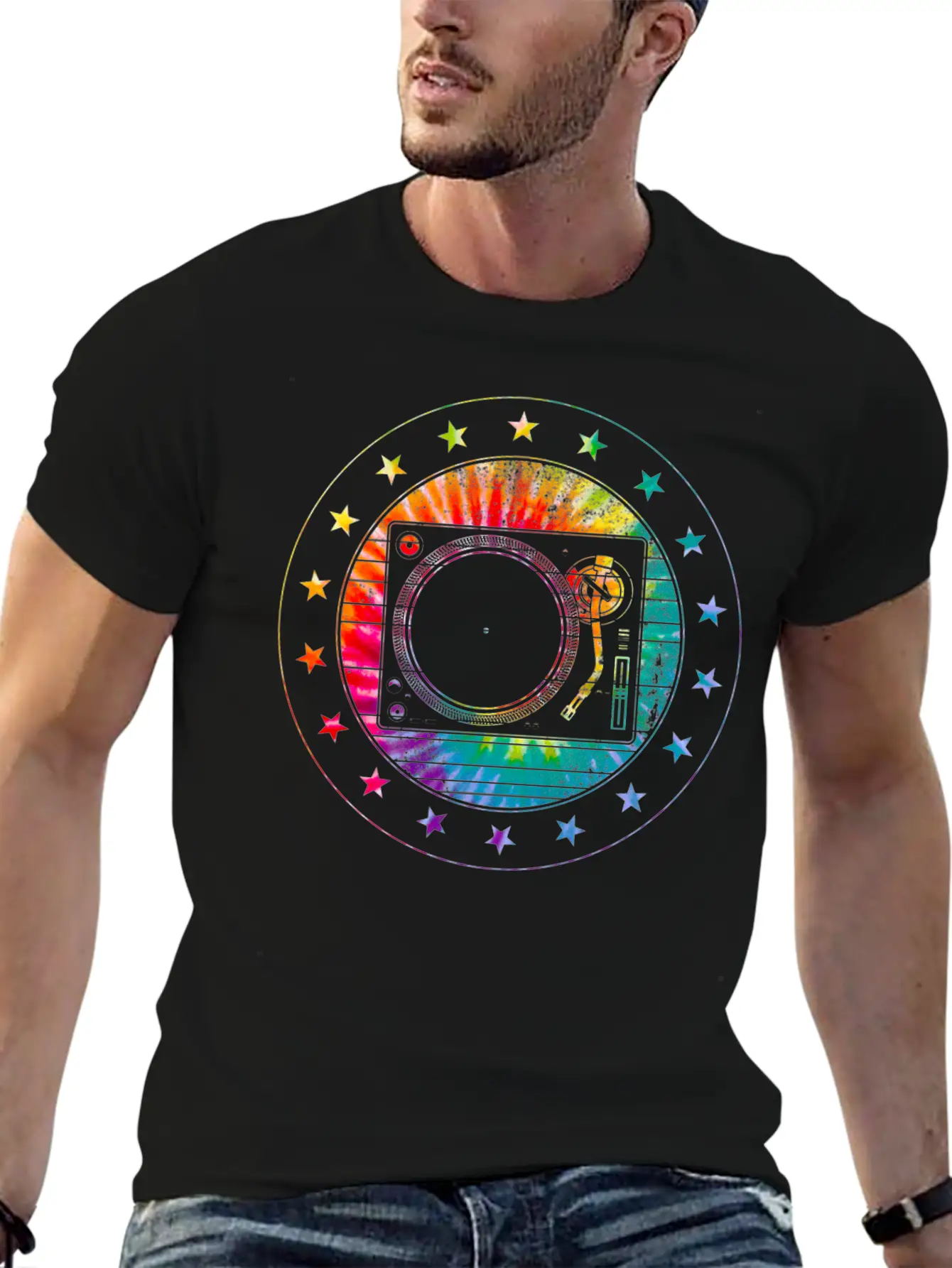 DJ Turntable And Speaker Set, Men's Shirt And Unisex Short Sleeve Soft Cotton T-Shirt – Casual Everyday Wear