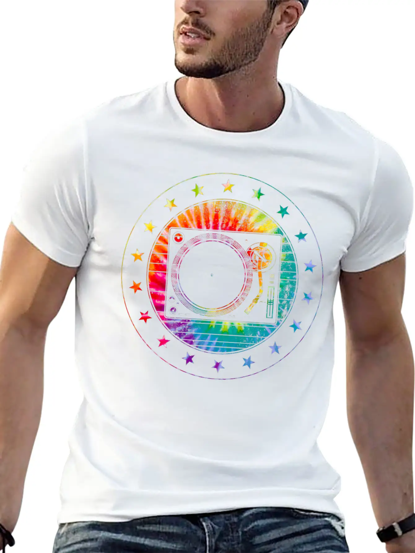 DJ Turntable And Speaker Set, Men's Shirt And Unisex Short Sleeve Soft Cotton T-Shirt – Casual Everyday Wear