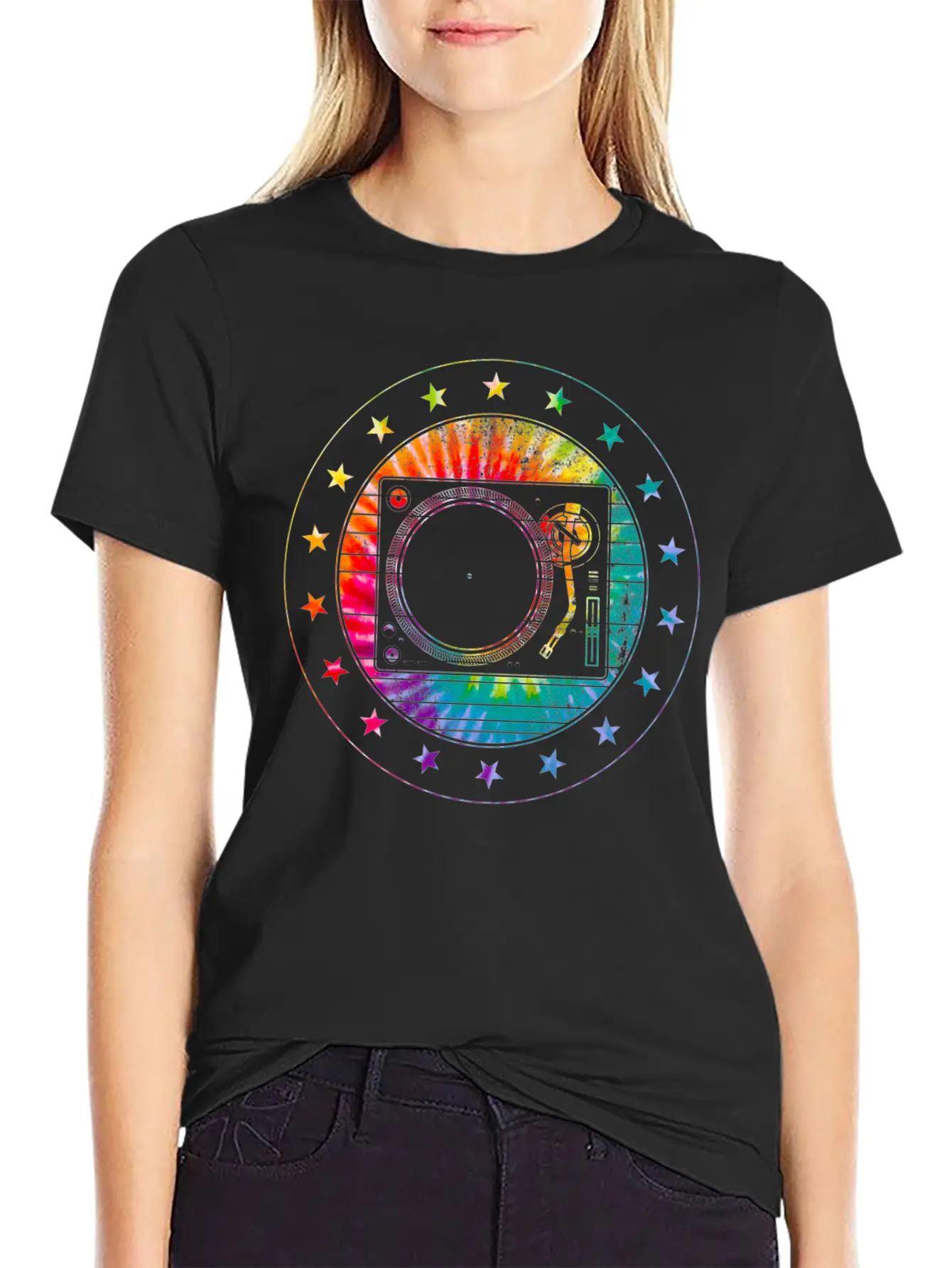 DJ Turntable And Speaker Set, Men's Shirt And Unisex Short Sleeve Soft Cotton T-Shirt – Casual Everyday Wear