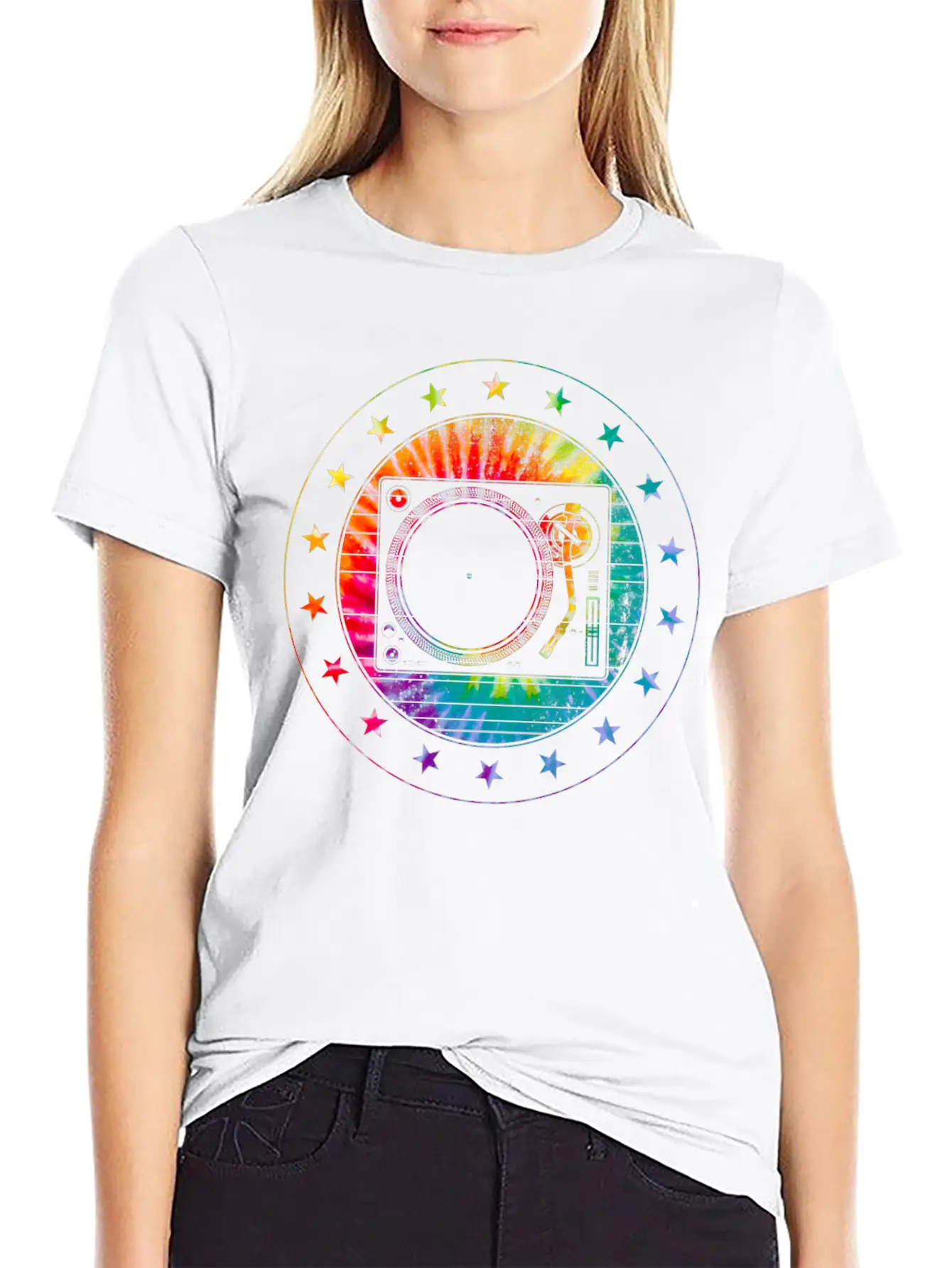 DJ Turntable And Speaker Set, Men's Shirt And Unisex Short Sleeve Soft Cotton T-Shirt – Casual Everyday Wear