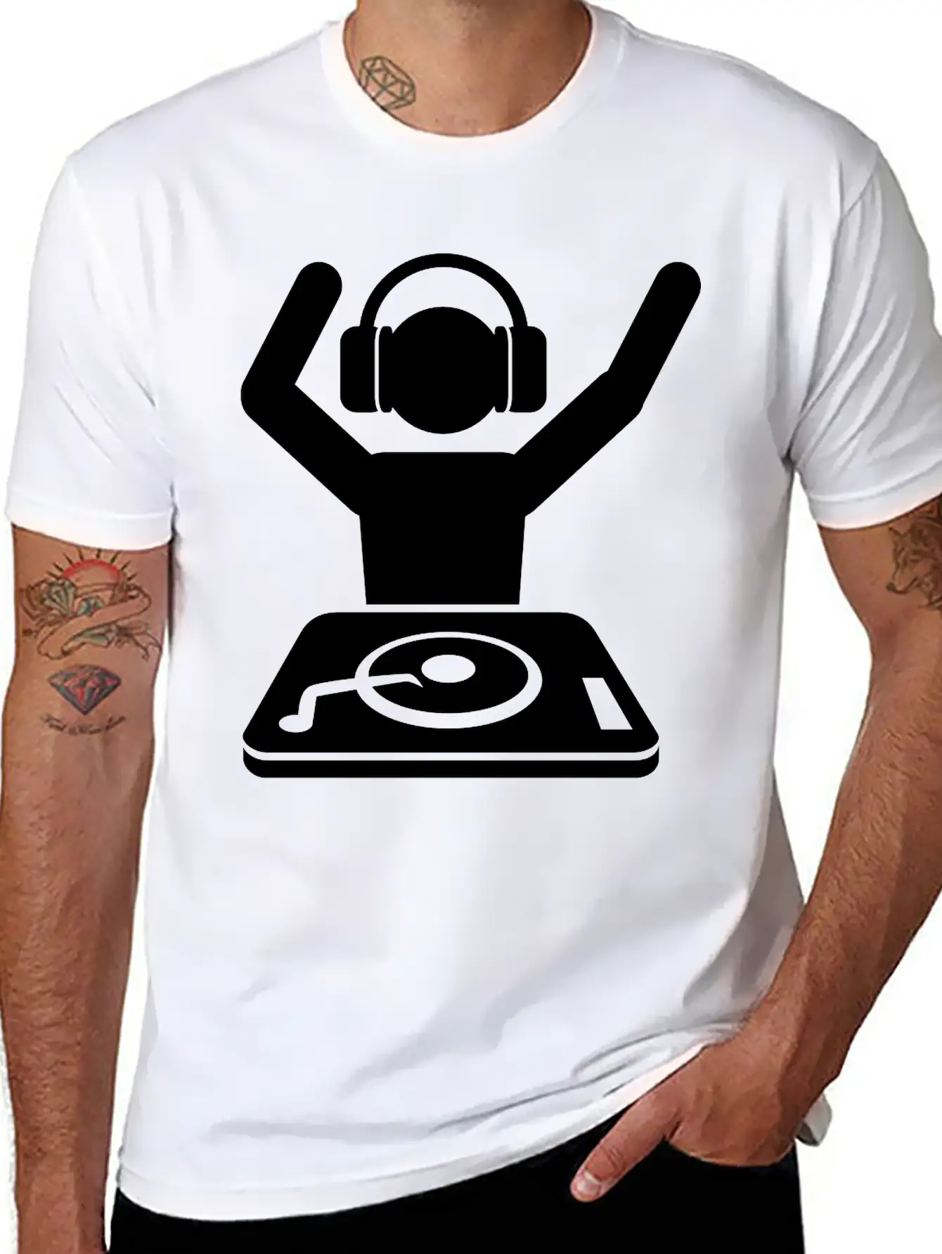 DJ Unisex Short Sleeve Soft Cotton T-Shirt – Casual Everyday Wear