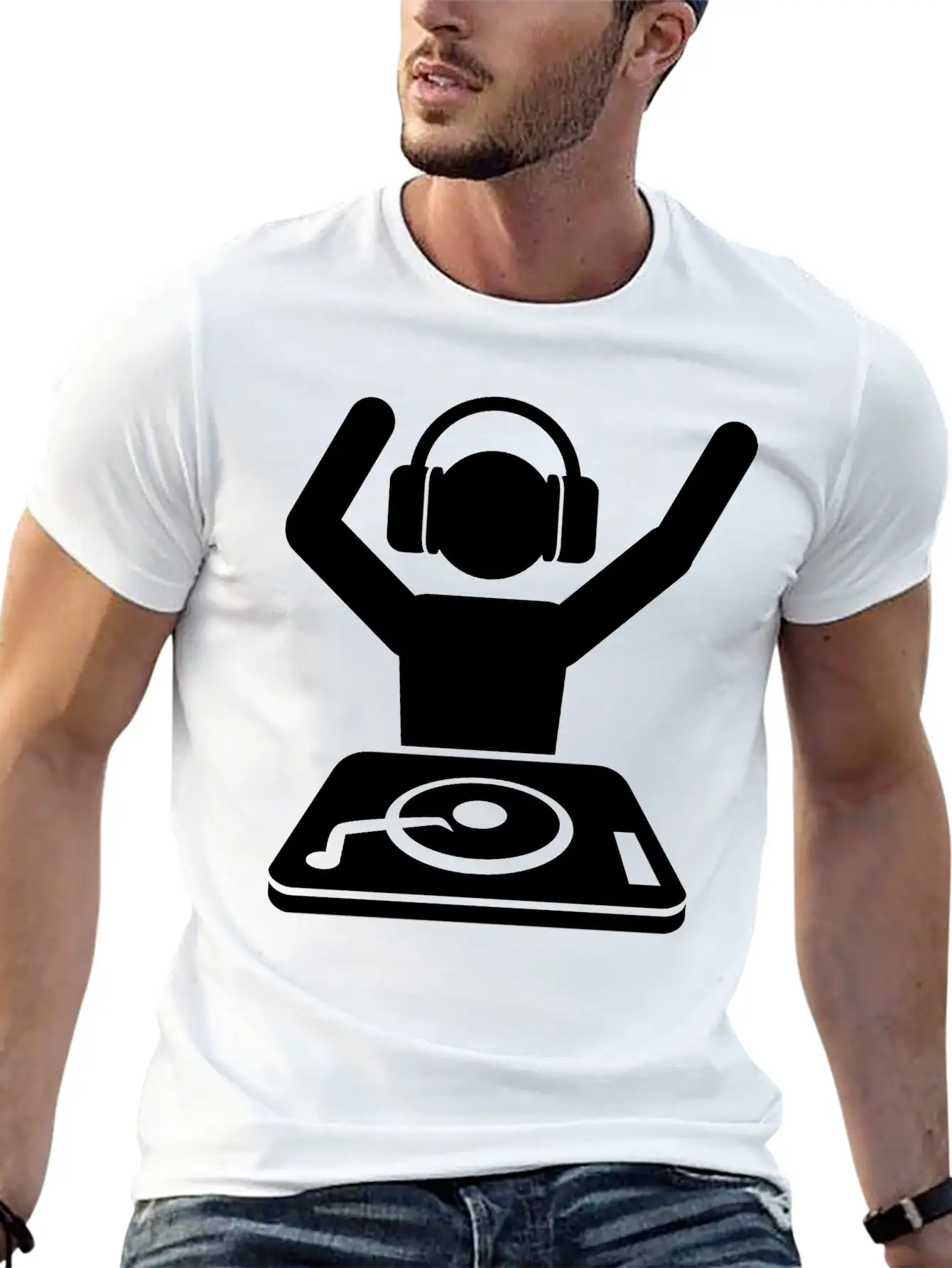 DJ Unisex Short Sleeve Soft Cotton T-Shirt – Casual Everyday Wear