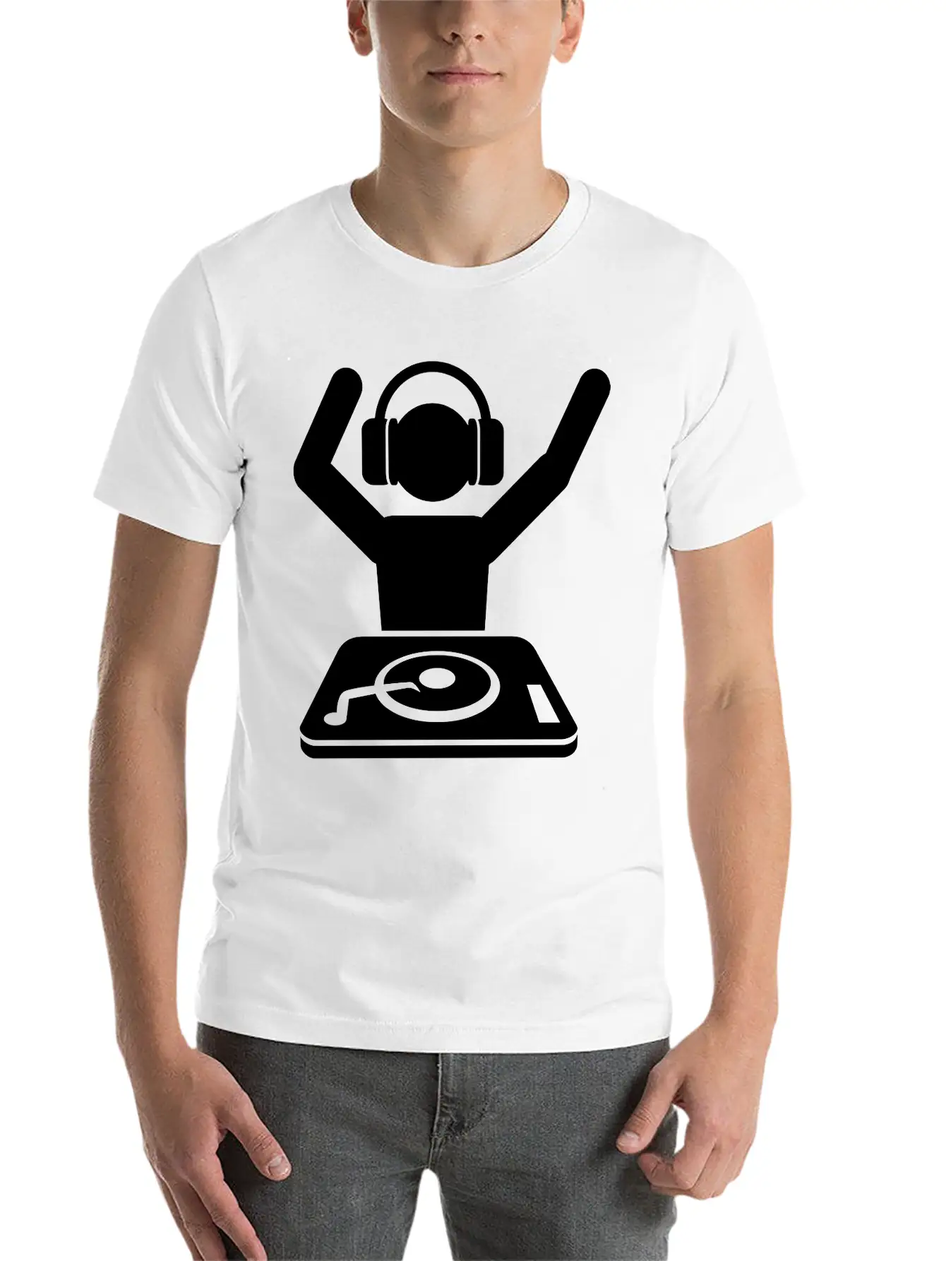 DJ Unisex Short Sleeve Soft Cotton T-Shirt – Casual Everyday Wear