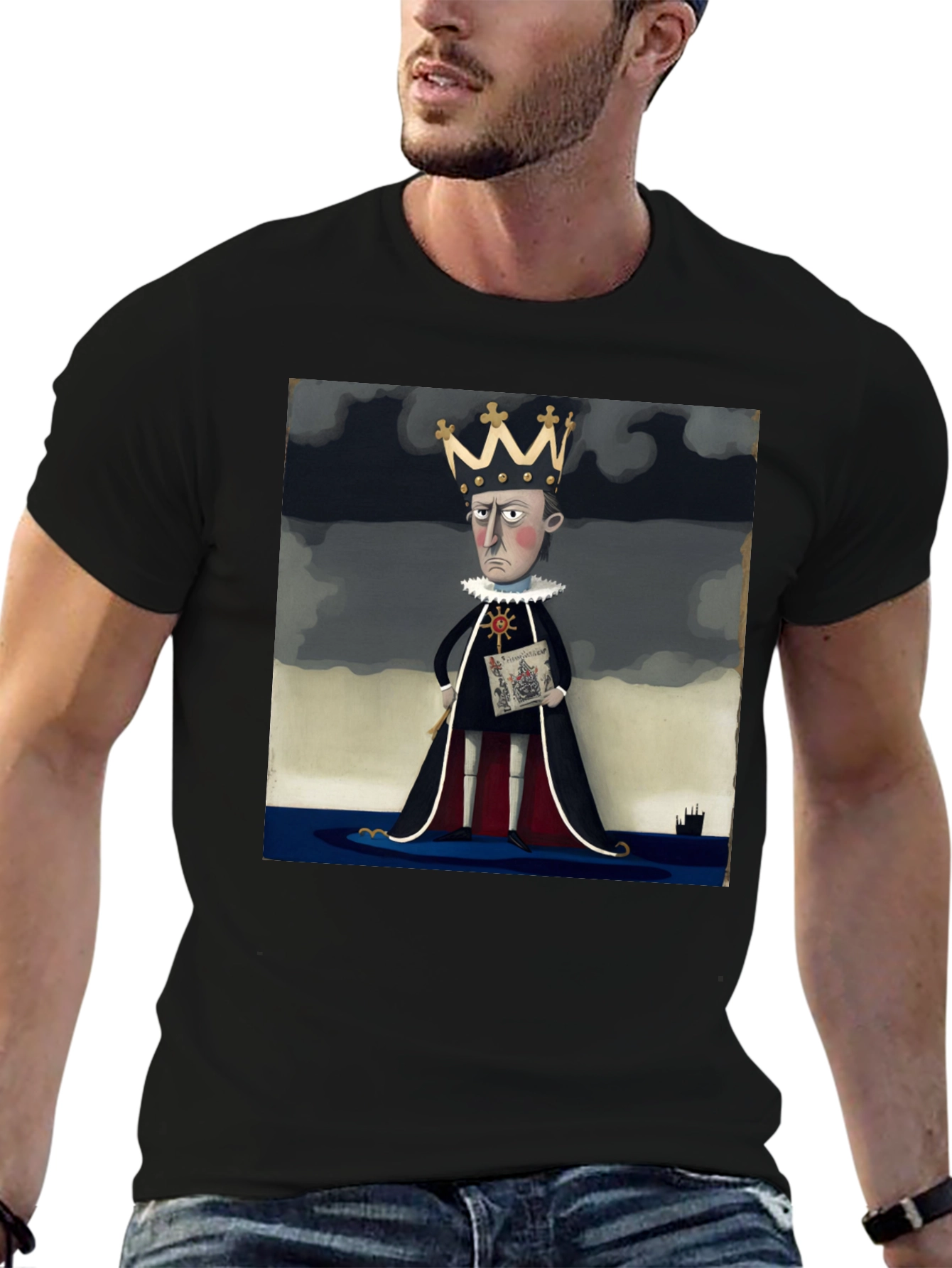 Royal Decree T-Shirt: Cartoon King Tee