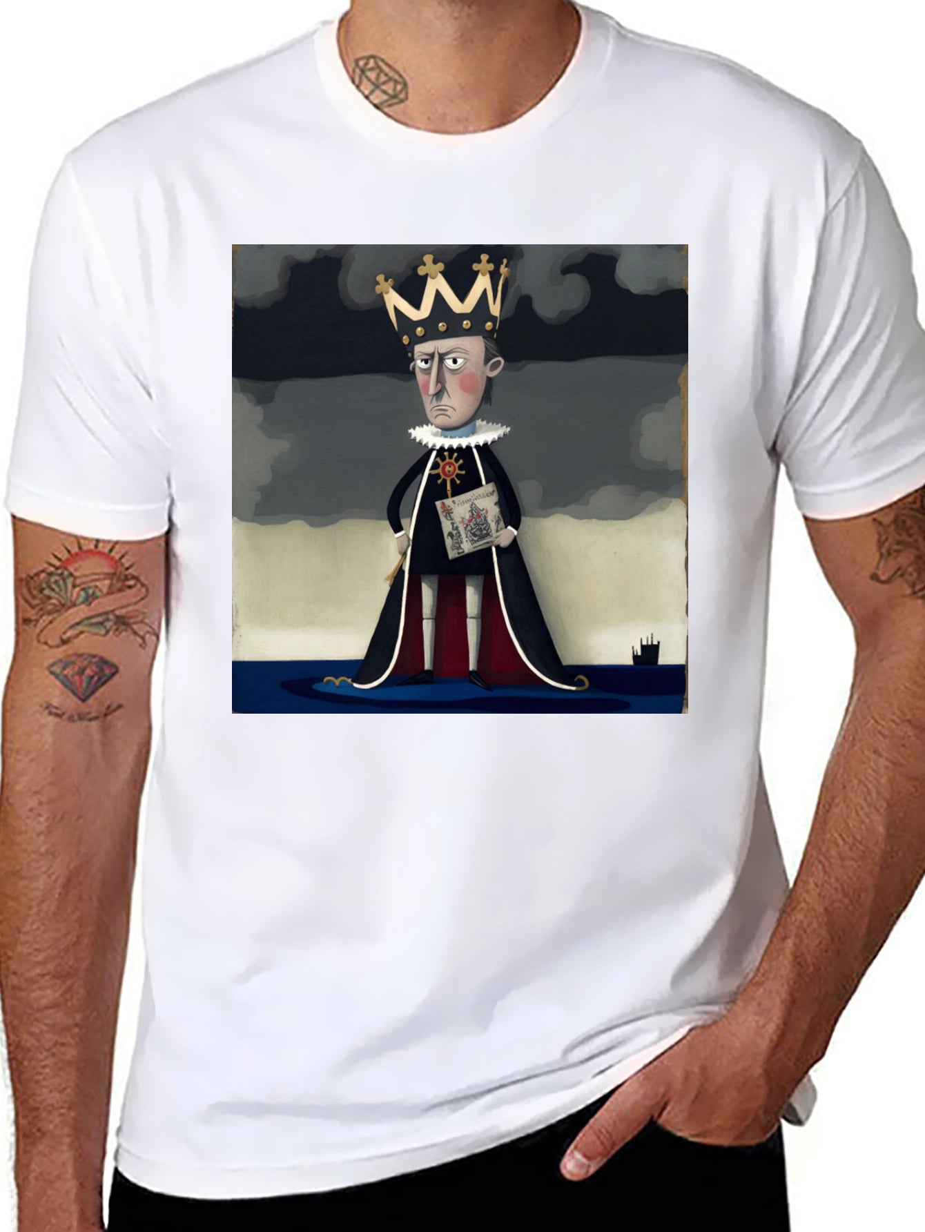 Royal Decree T-Shirt: Cartoon King Tee