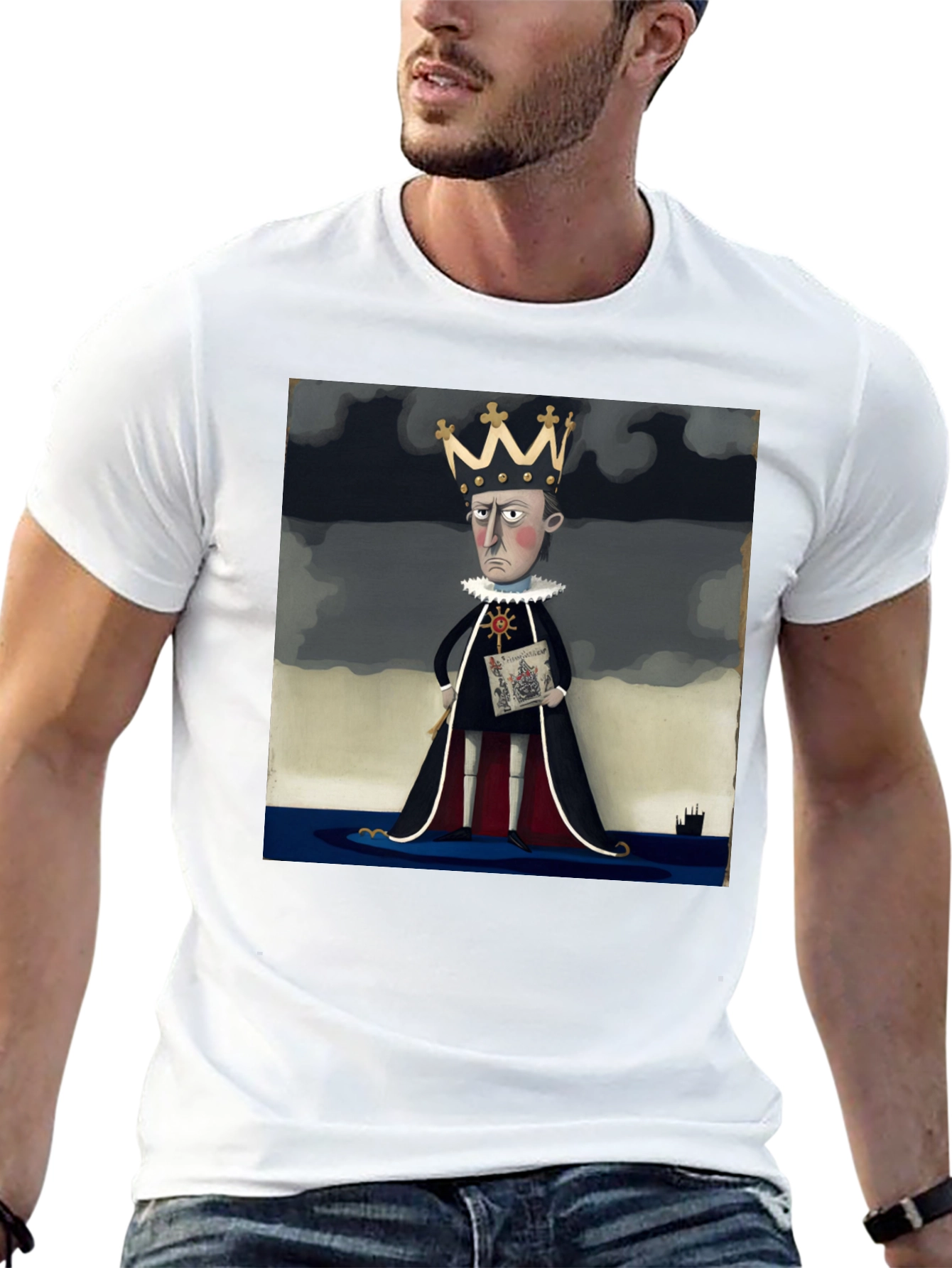 Royal Decree T-Shirt: Cartoon King Tee