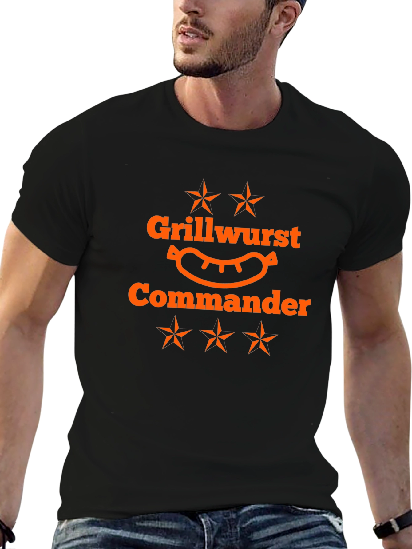 Grillwurst Commander Black T-Shirt