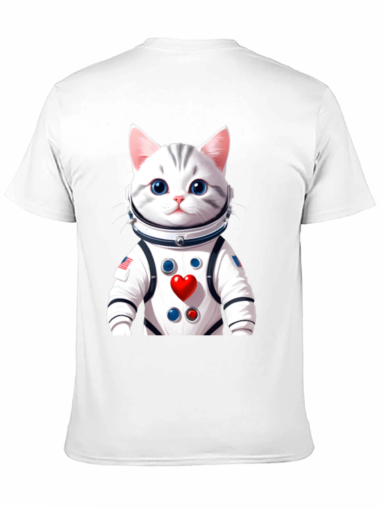 Astronaut Cat Graphic T-Shirt - Space Lover Tee