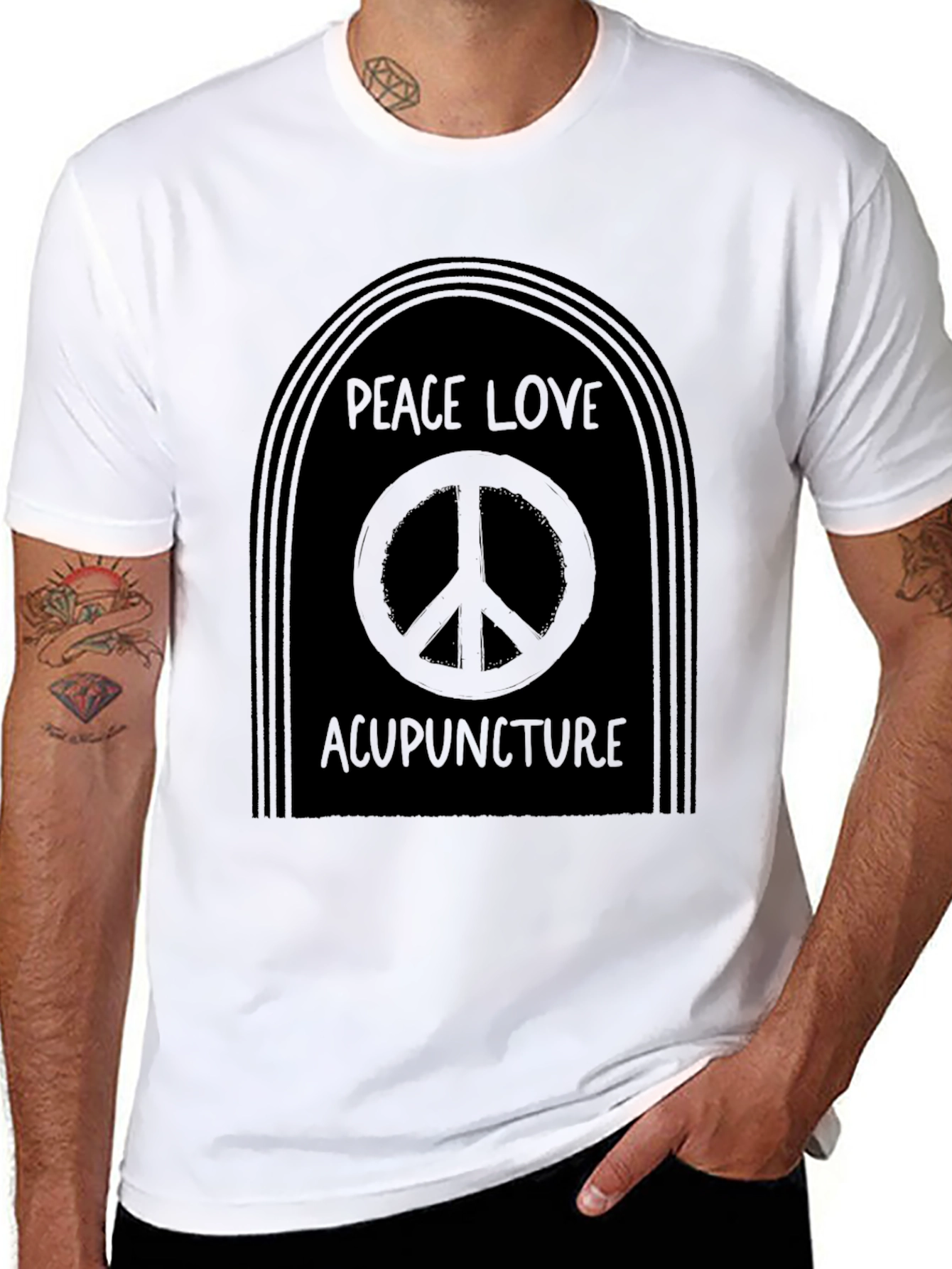 Peace Love Acupuncture Graphic T-Shirt