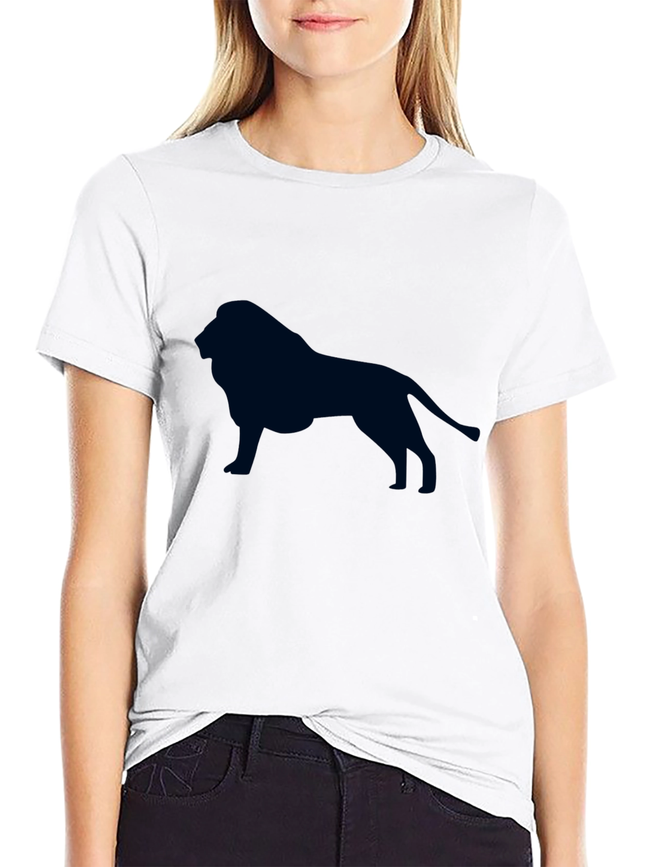 Lion Graphic Tee - Black Cotton