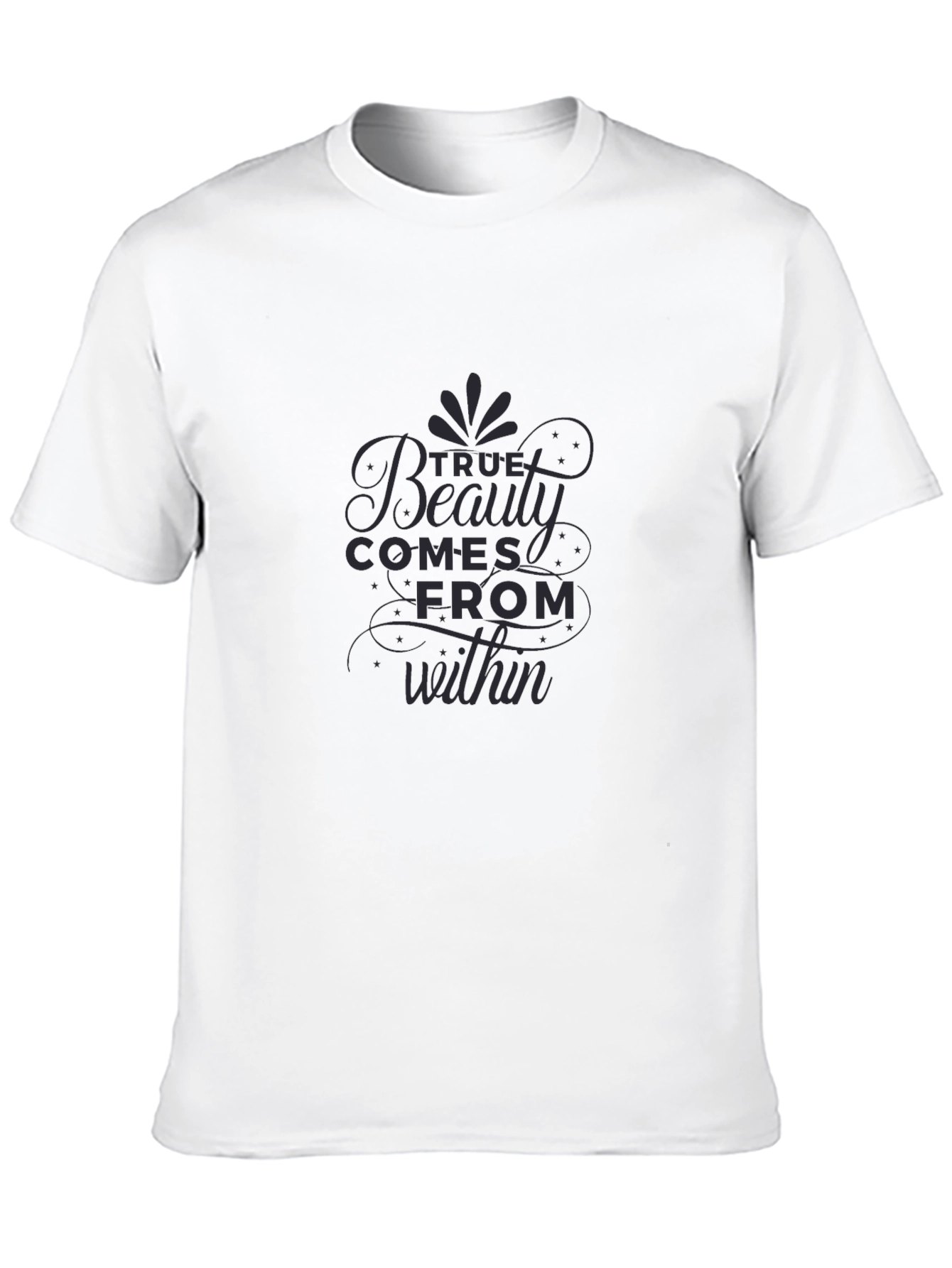True Beauty Within Graphic Tee - Stylish Black T-Shirt