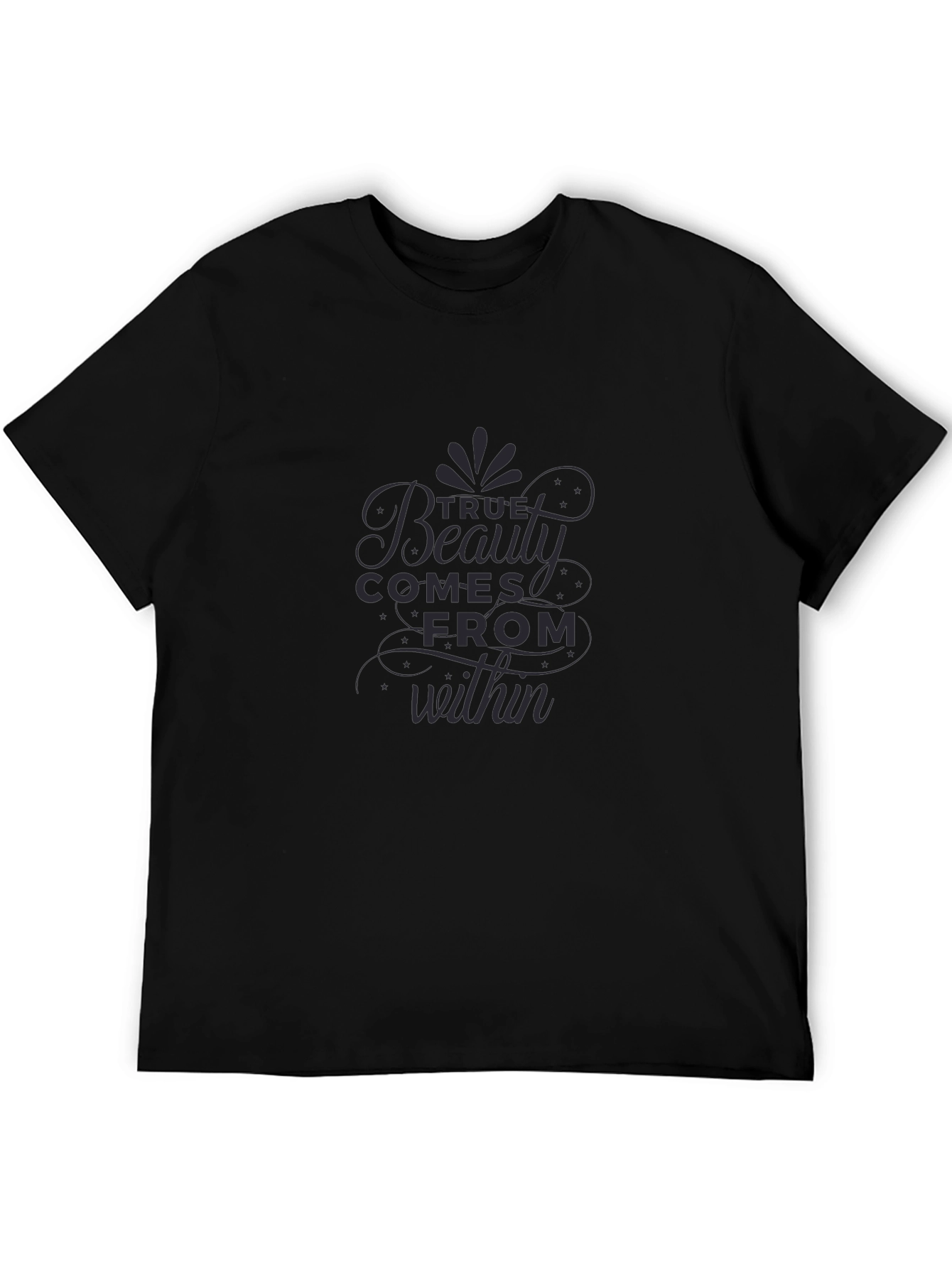 True Beauty Within Graphic Tee - Stylish Black T-Shirt