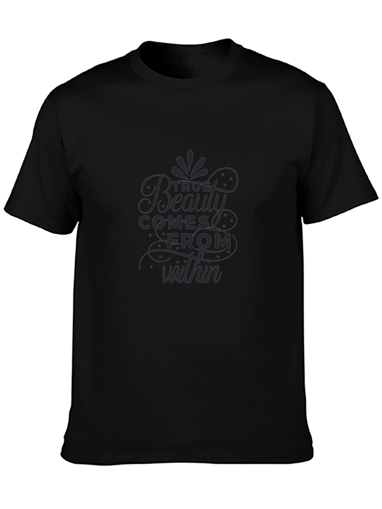 True Beauty Within Graphic Tee - Stylish Black T-Shirt