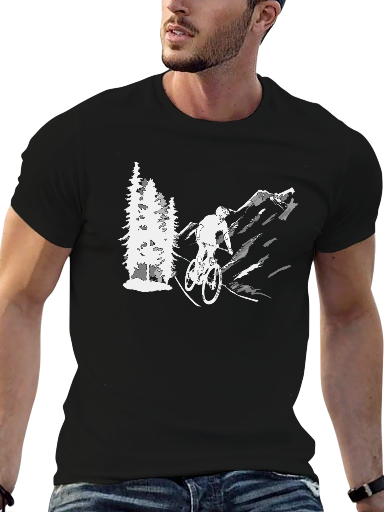 Mountain Biking Graphic T-Shirt