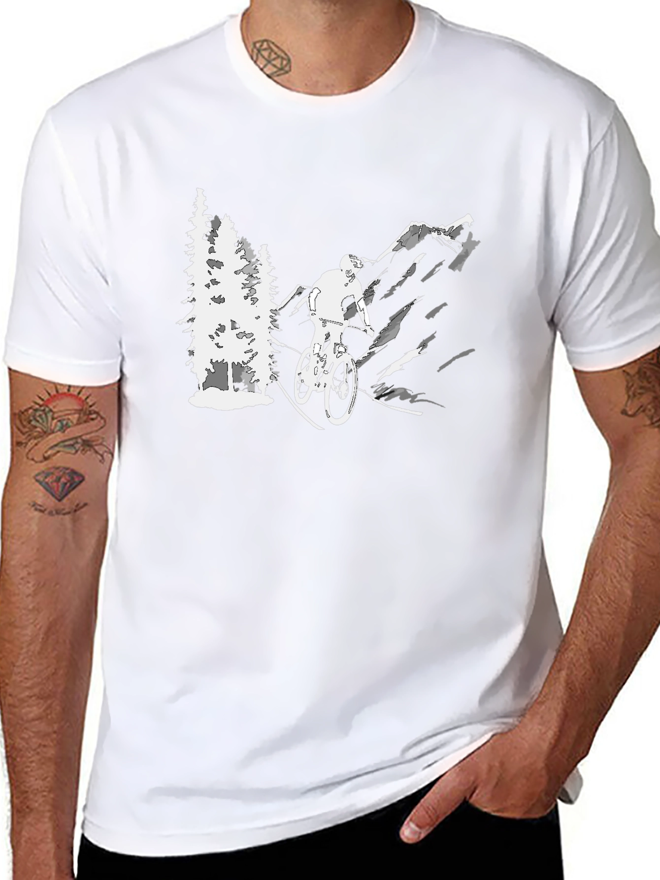Mountain Biking Graphic T-Shirt