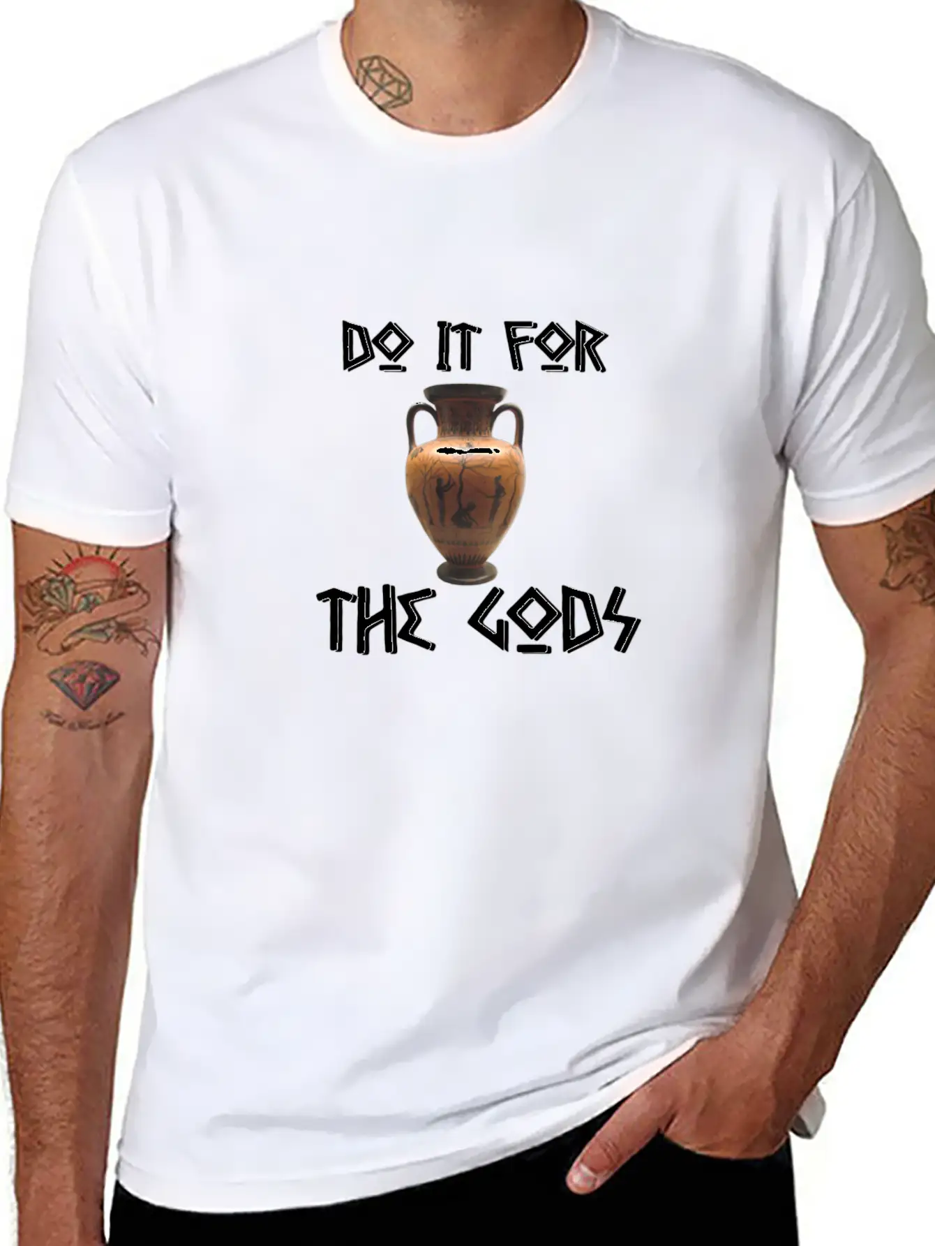 Do It For The Gods Comfortable Minimalist Graphic Tee – Summer Style Essential