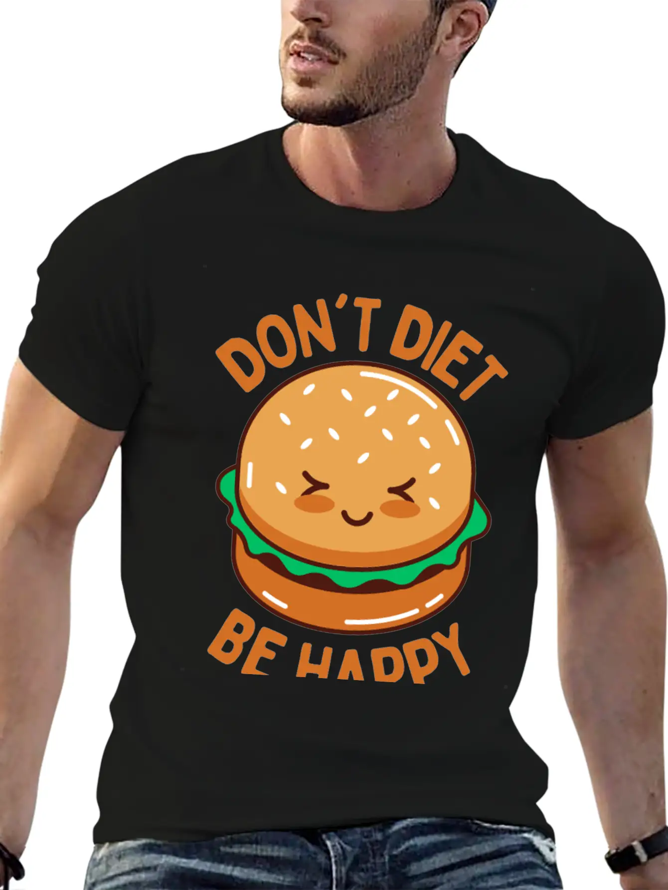 Do Not Diet Be Happy Timeless Short Sleeve Tee – Comfy And Minimalist Design