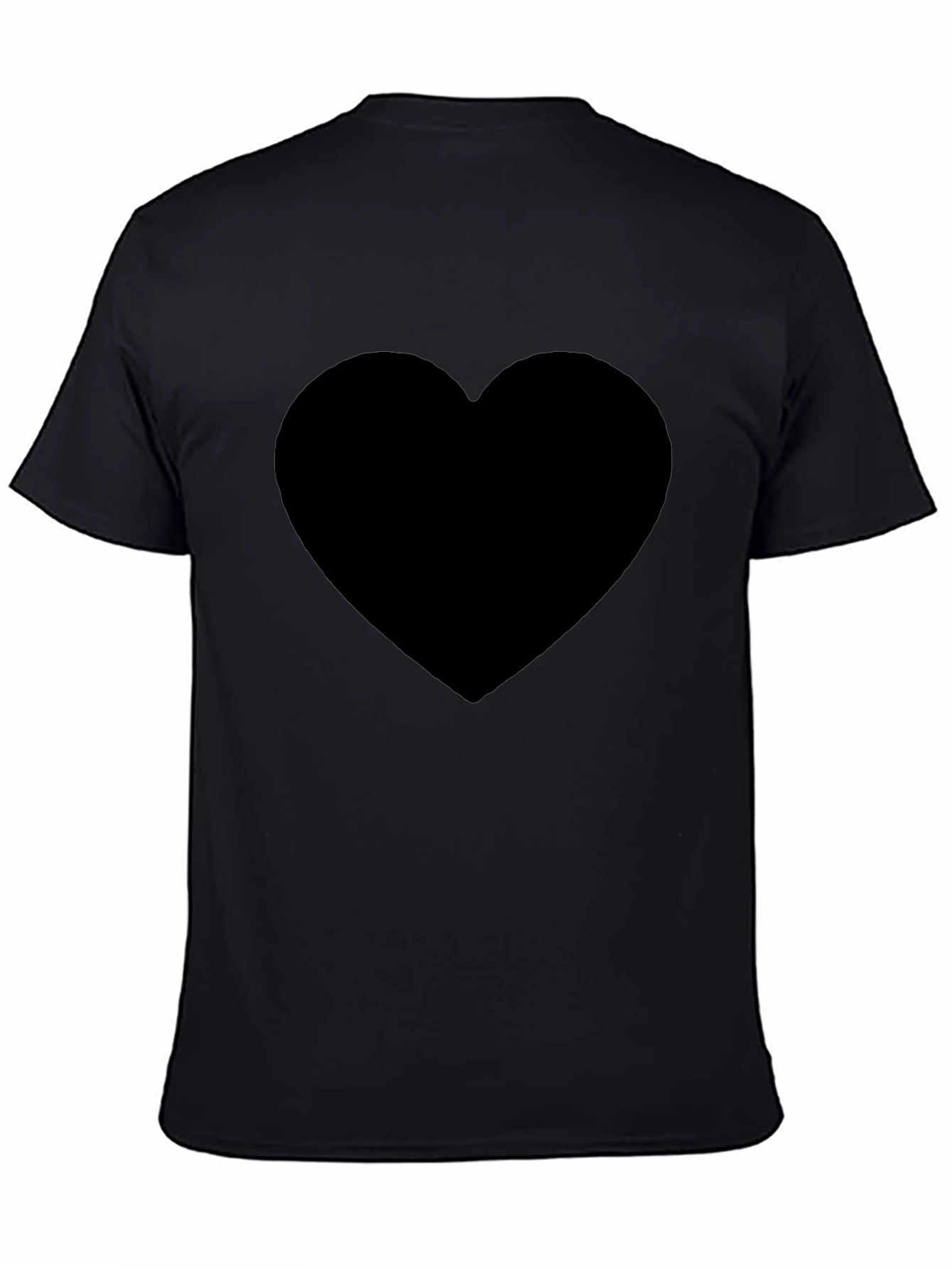 Black Heart Graphic Tee - Mens Crew Neck T-Shirt