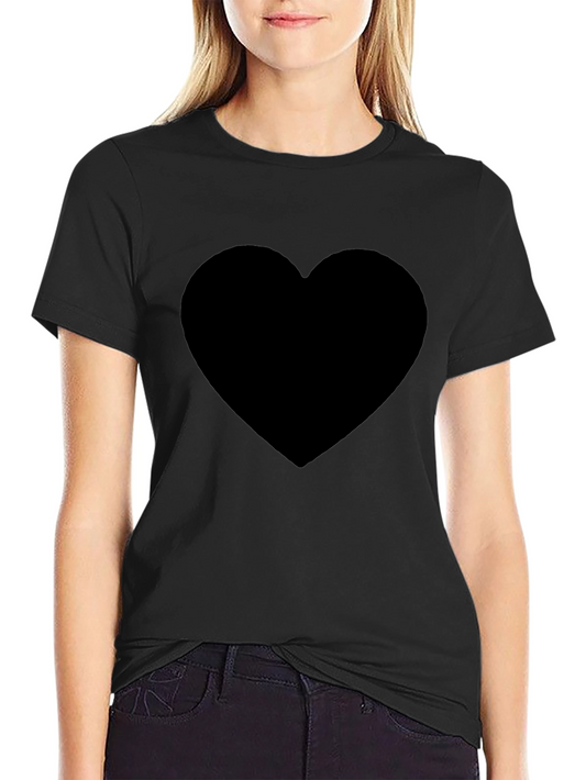 Black Heart Graphic Tee - Mens Crew Neck T-Shirt