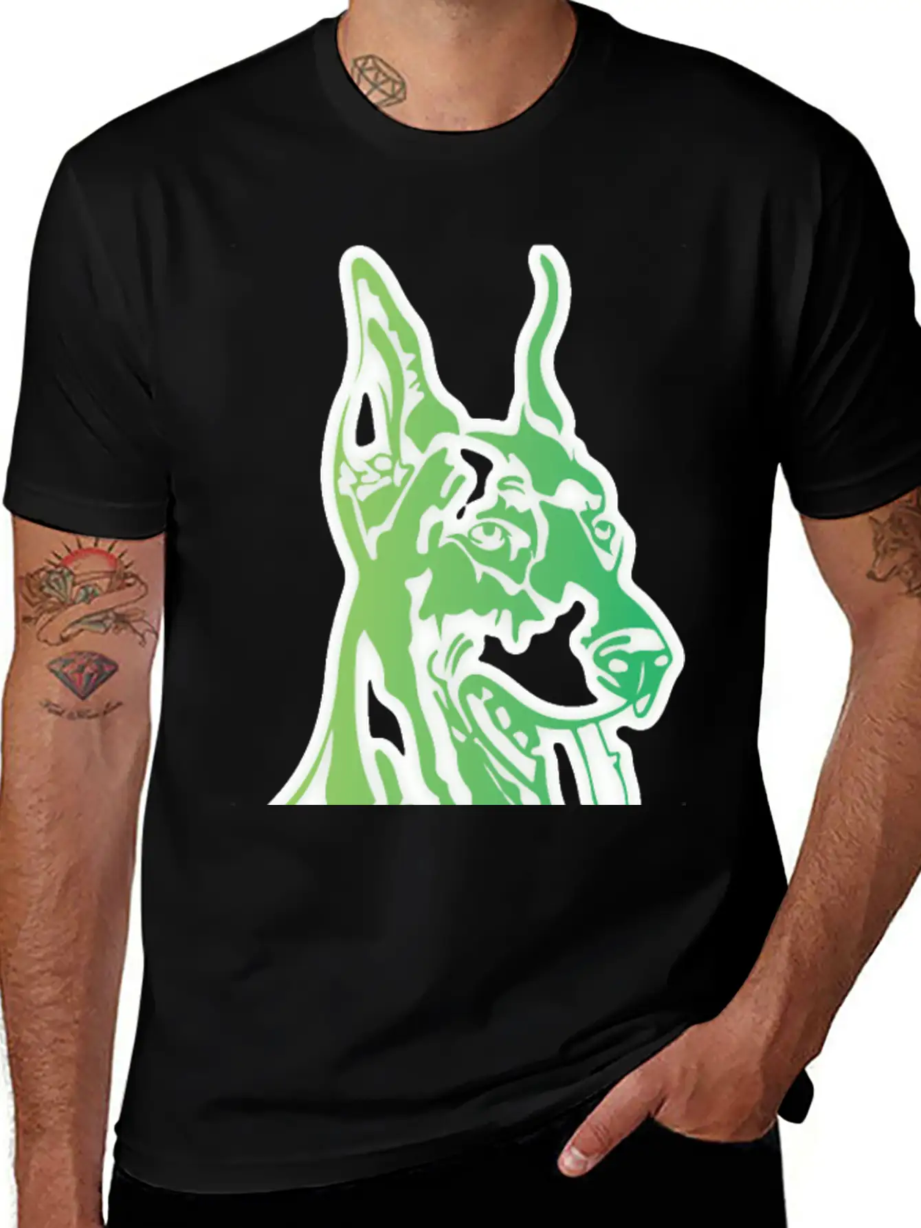 Dobermann Dog Owner Gift Dog Sport Unisex Short Sleeve Soft Cotton T-Shirt – Casual Everyday Wear