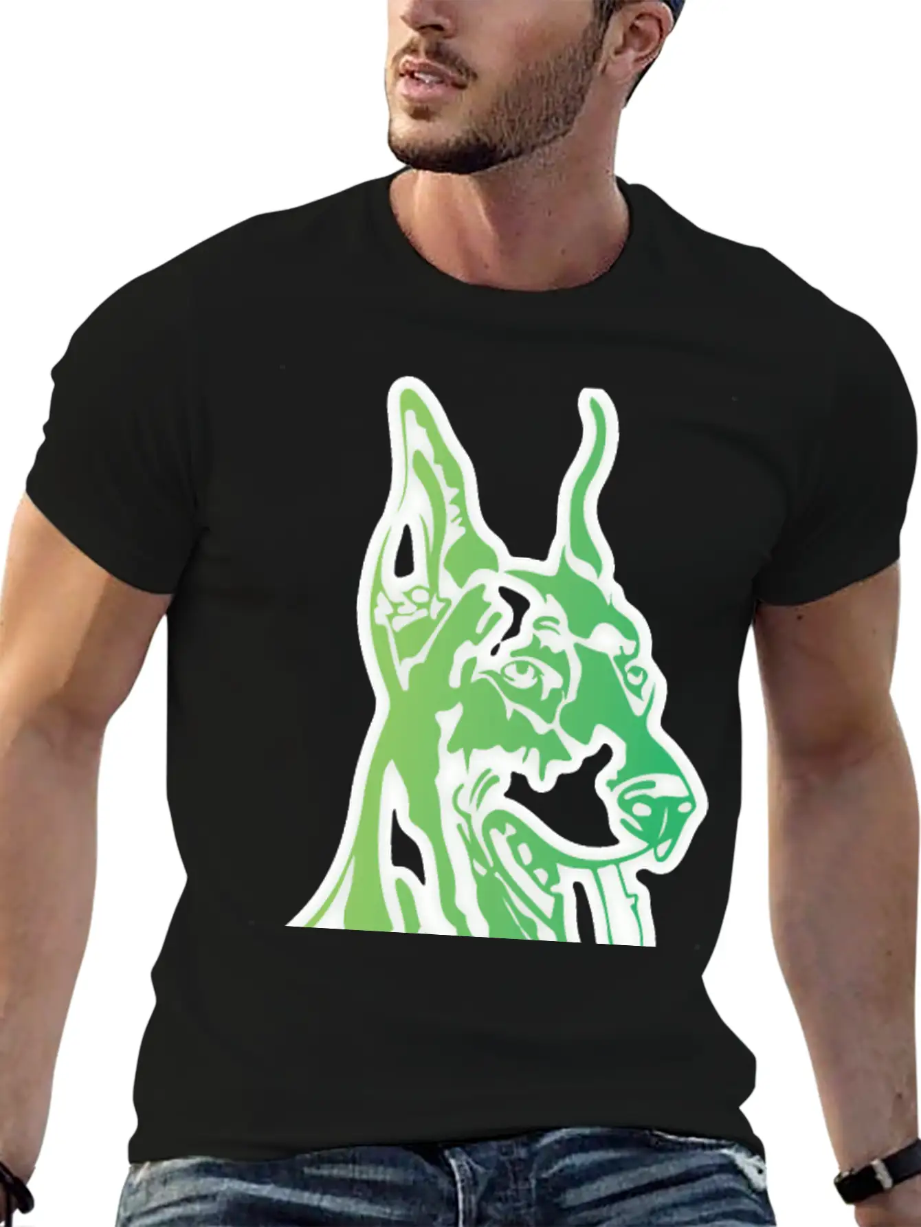 Dobermann Dog Owner Gift Dog Sport Unisex Short Sleeve Soft Cotton T-Shirt – Casual Everyday Wear