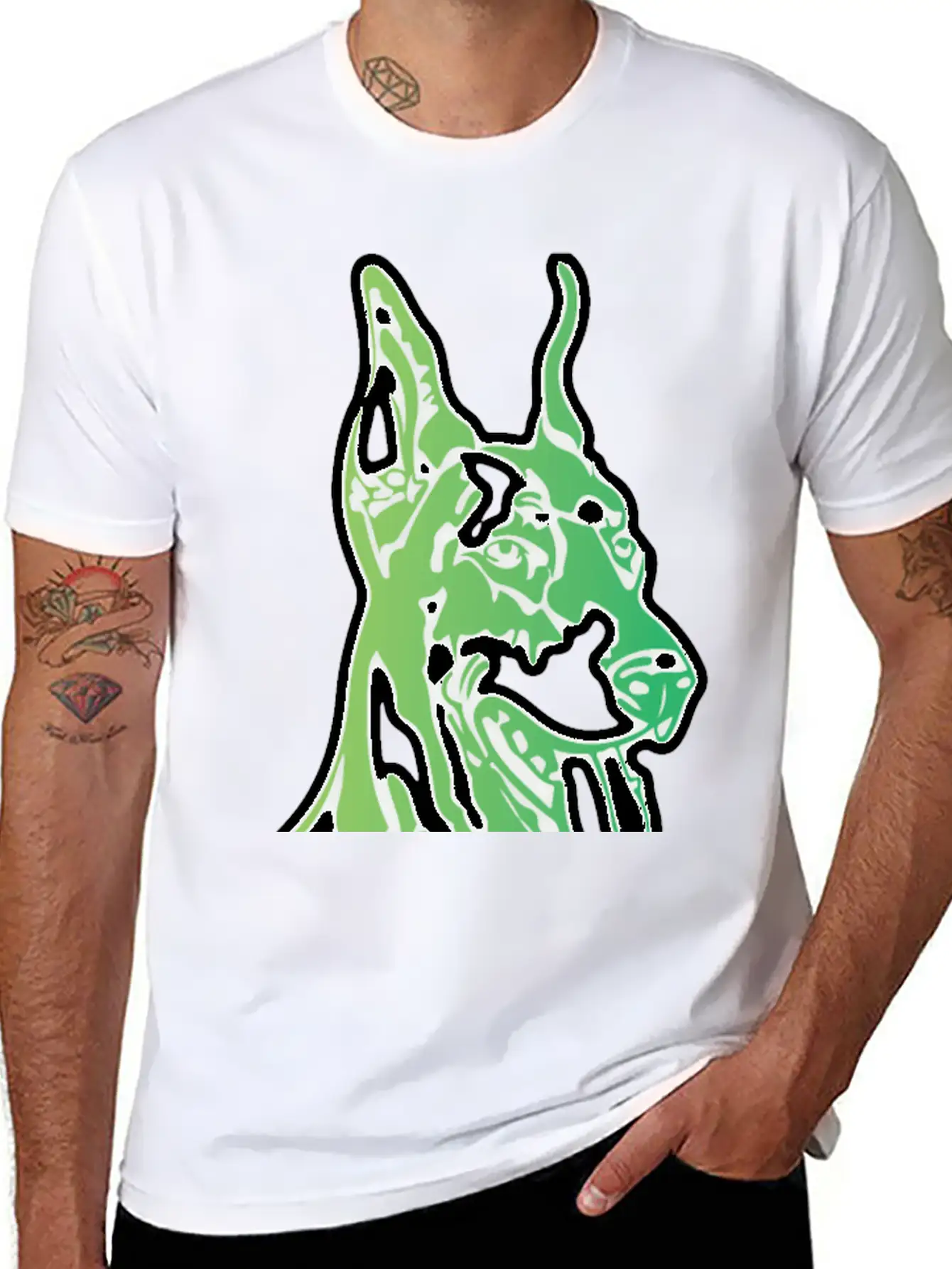 Dobermann Dog Owner Gift Dog Sport Unisex Short Sleeve Soft Cotton T-Shirt – Casual Everyday Wear