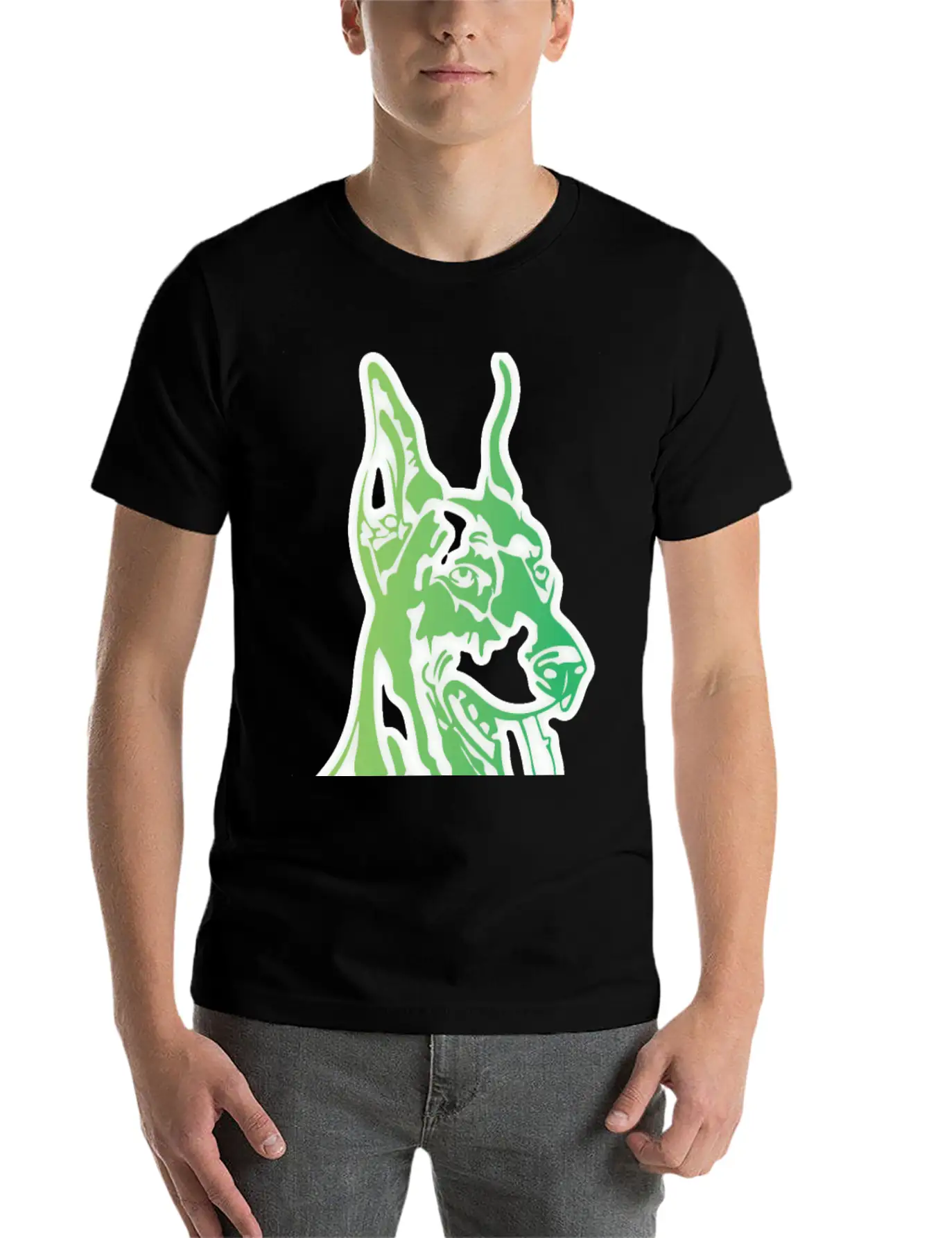Dobermann Dog Owner Gift Dog Sport Unisex Short Sleeve Soft Cotton T-Shirt – Casual Everyday Wear