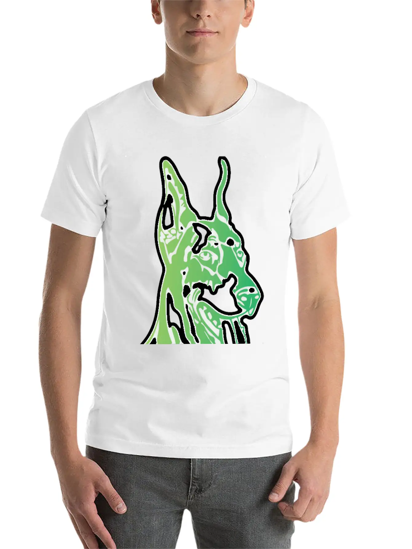 Dobermann Dog Owner Gift Dog Sport Unisex Short Sleeve Soft Cotton T-Shirt – Casual Everyday Wear
