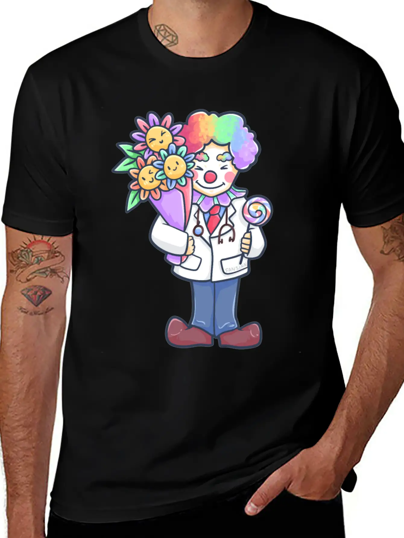 Doctor Clown Childrens Hospital Gift Stylish Everyday T-Shirt – Unisex Basic Cotton Tee