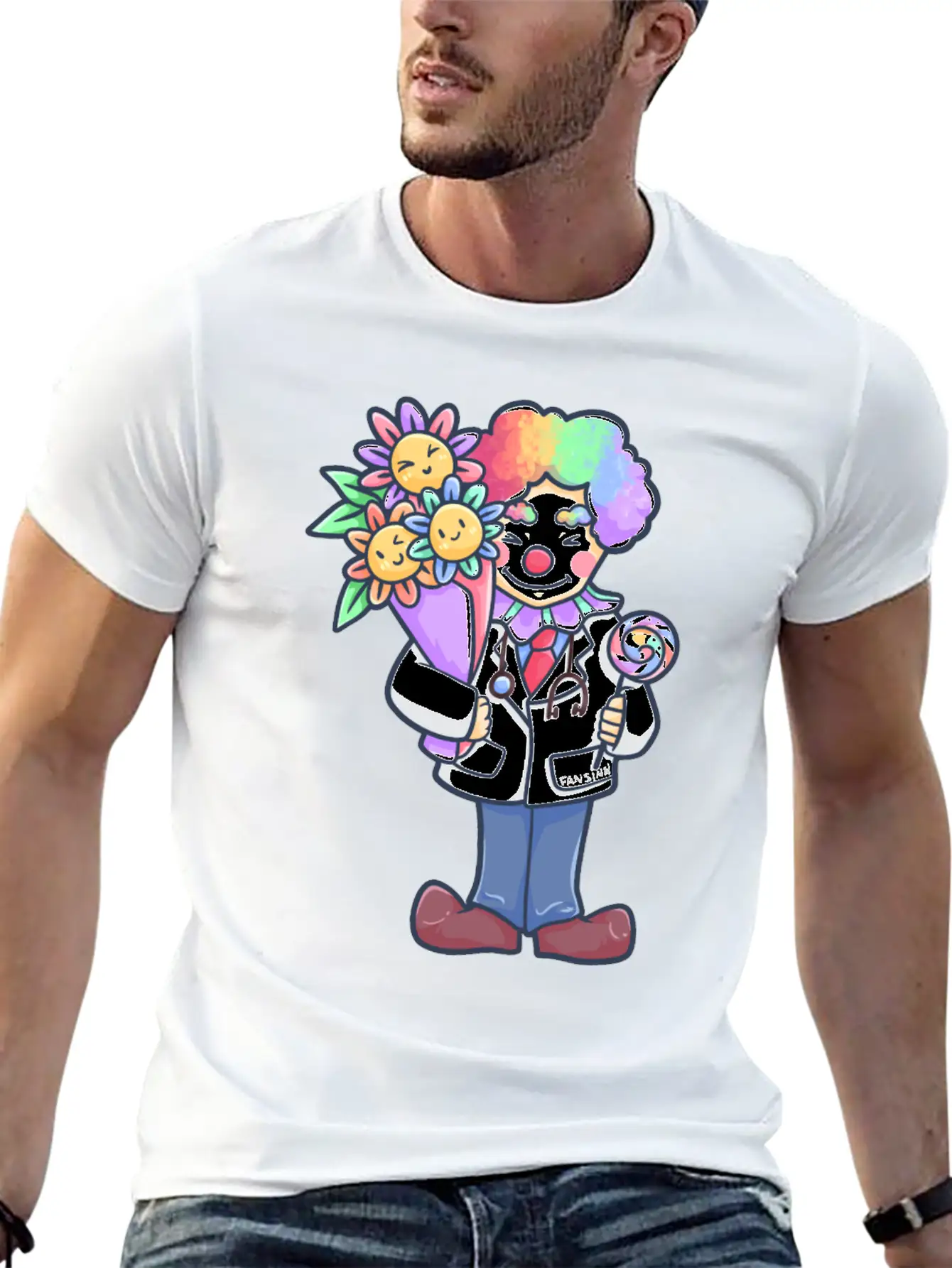 Doctor Clown Childrens Hospital Gift Stylish Everyday T-Shirt – Unisex Basic Cotton Tee