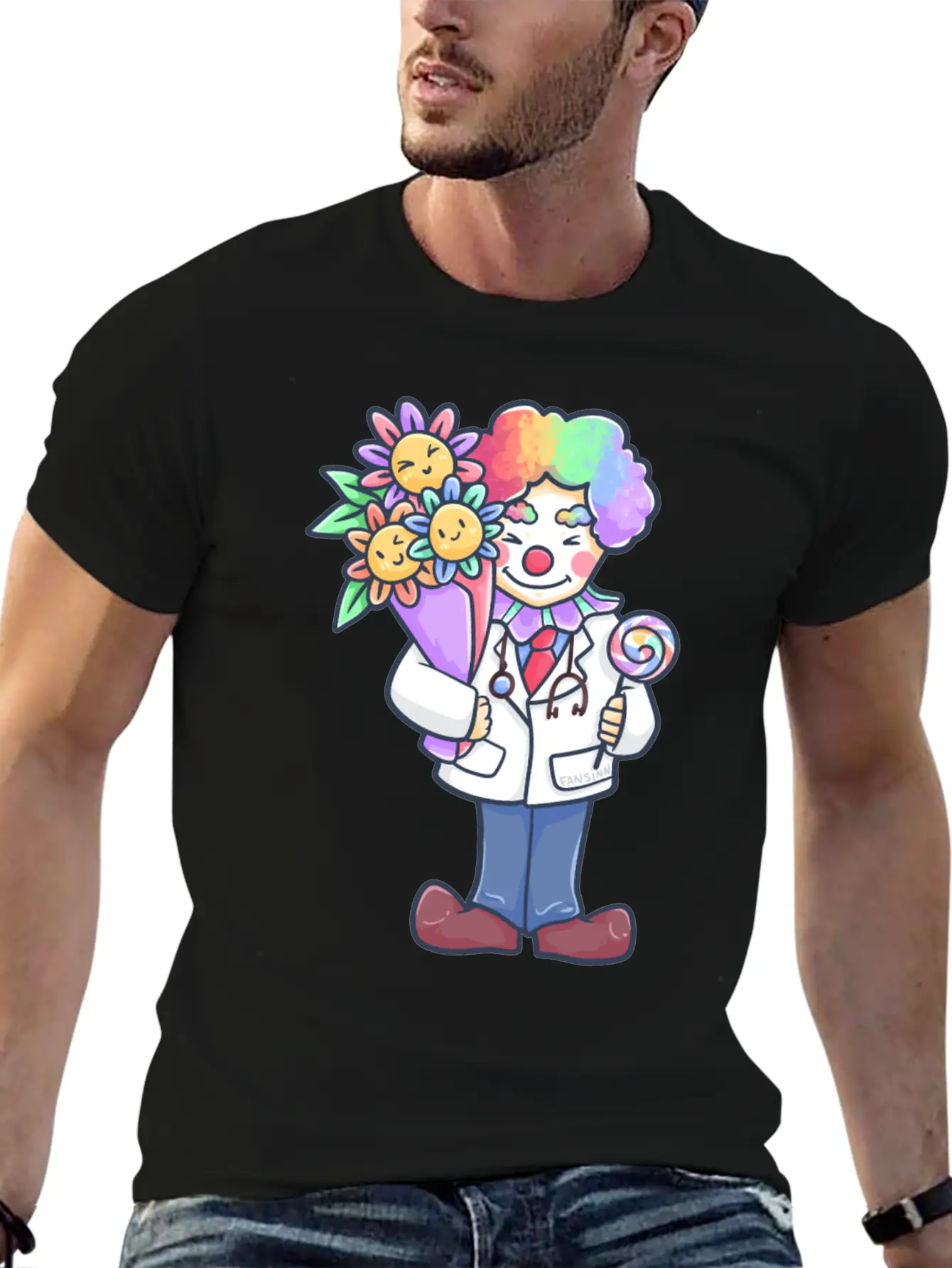 Doctor Clown Childrens Hospital Gift Stylish Everyday T-Shirt – Unisex Basic Cotton Tee