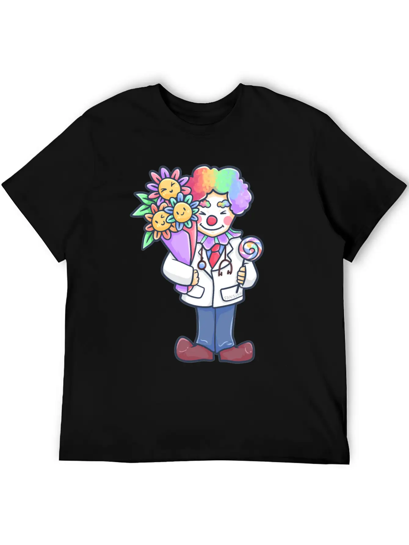 Doctor Clown Childrens Hospital Gift Stylish Everyday T-Shirt – Unisex Basic Cotton Tee