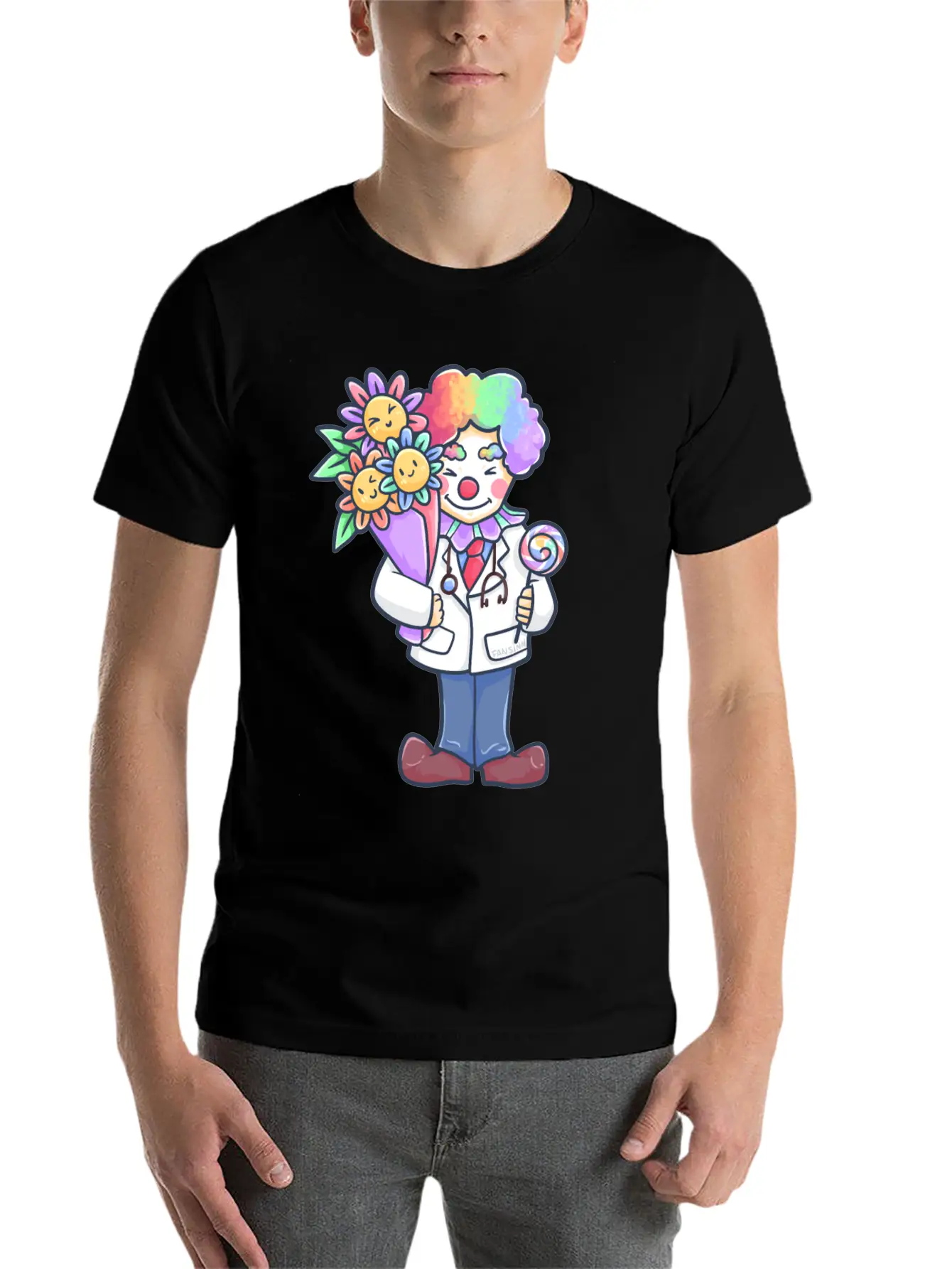 Doctor Clown Childrens Hospital Gift Stylish Everyday T-Shirt – Unisex Basic Cotton Tee