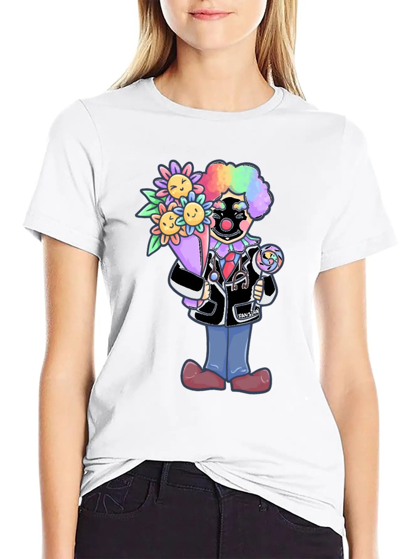 Doctor Clown Childrens Hospital Gift Stylish Everyday T-Shirt – Unisex Basic Cotton Tee