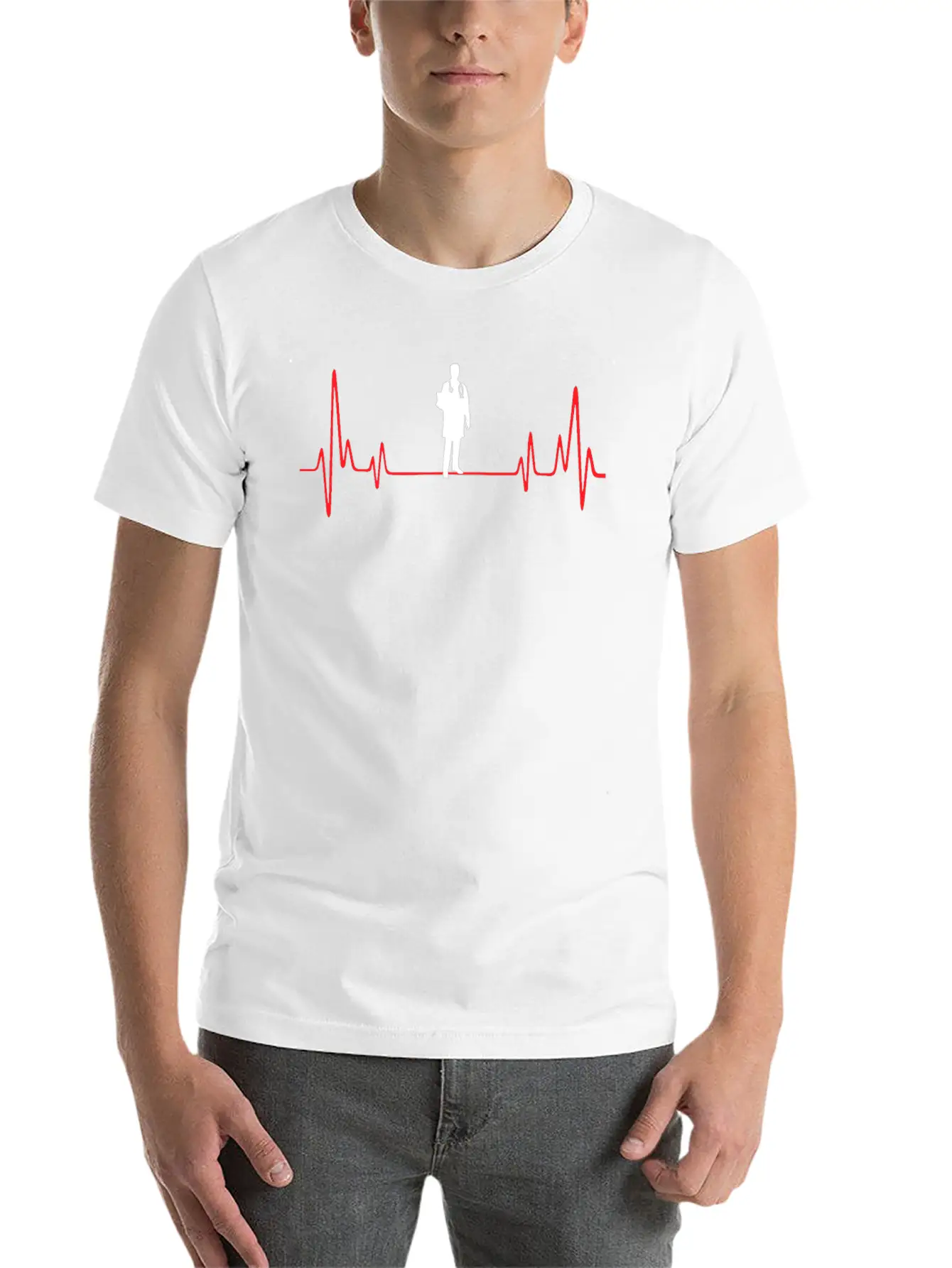 Doctor Heartbeat Unisex Short Sleeve Soft Cotton T-Shirt – Casual Everyday Wear
