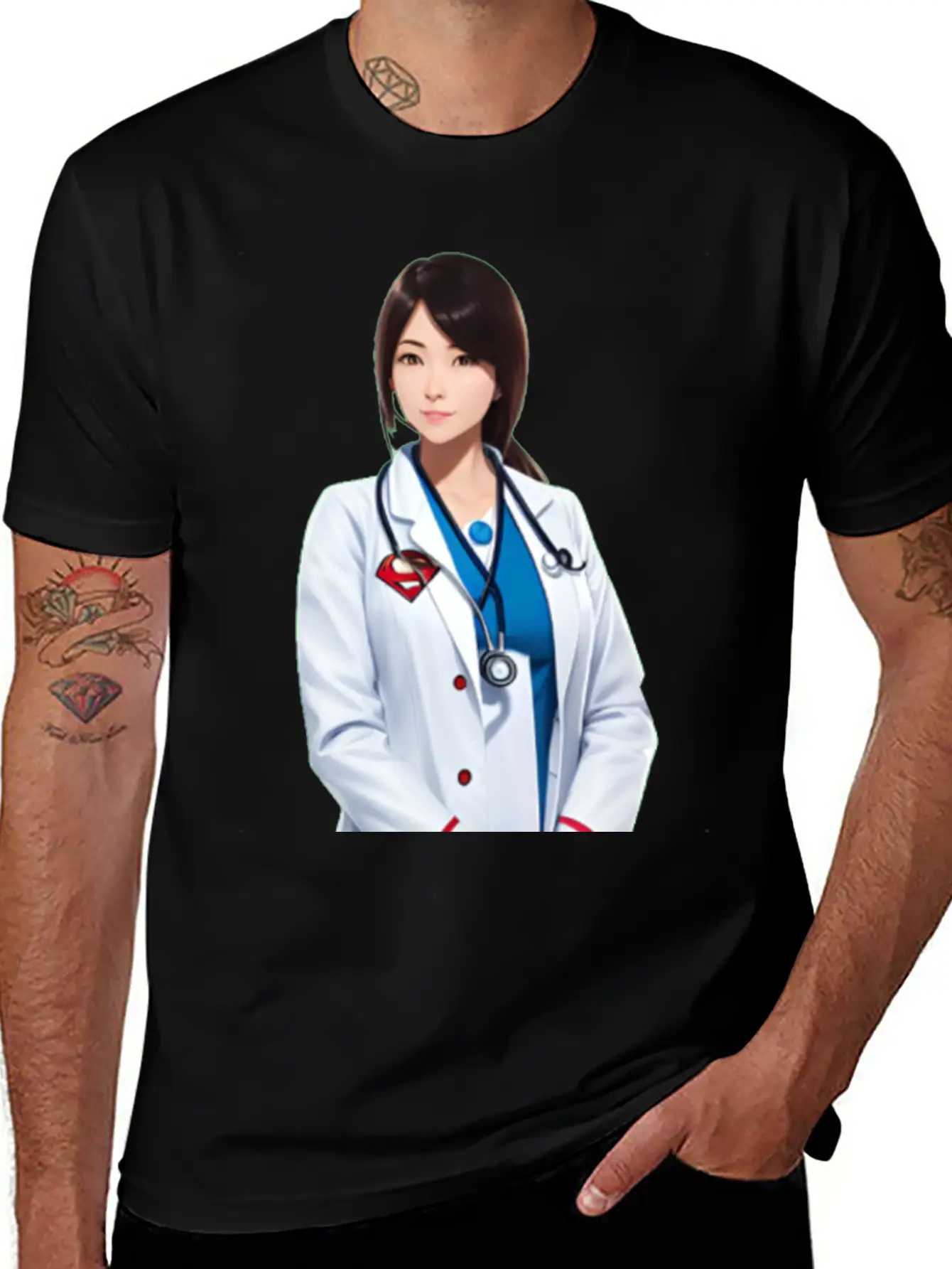 DOCTORS ARE SUPERHEROES (Female) Comfortable Minimalist Graphic Tee – Summer Style Essential
