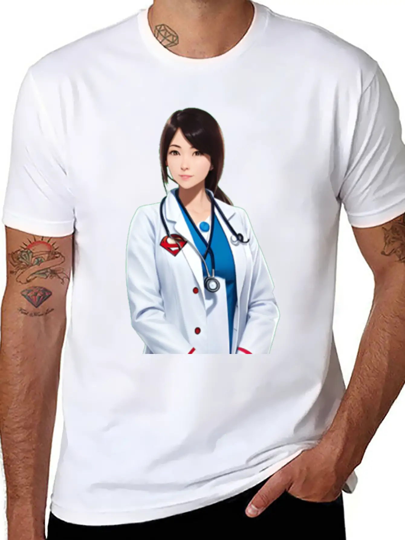 DOCTORS ARE SUPERHEROES (Female) Comfortable Minimalist Graphic Tee – Summer Style Essential