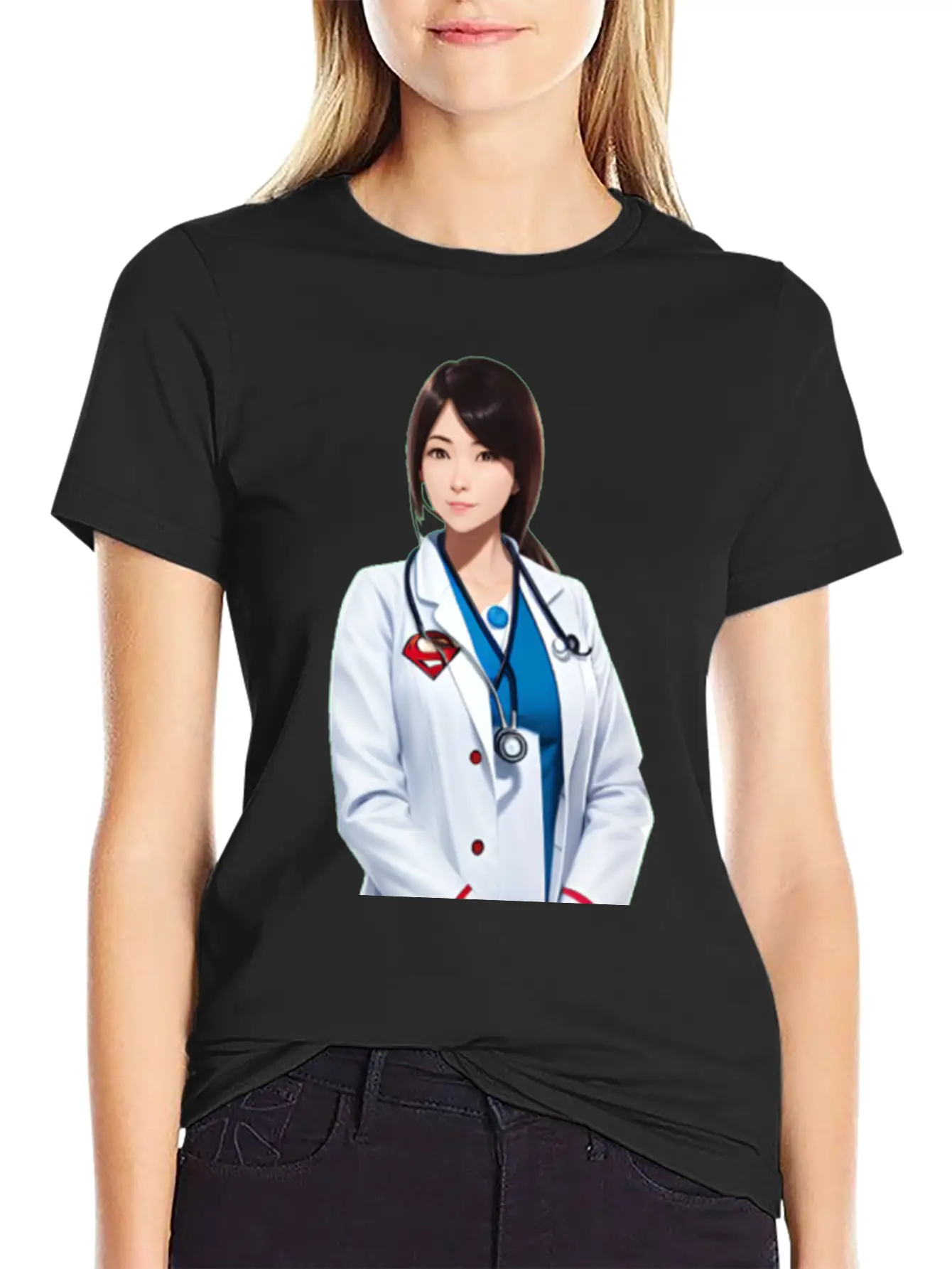 DOCTORS ARE SUPERHEROES (Female) Comfortable Minimalist Graphic Tee – Summer Style Essential