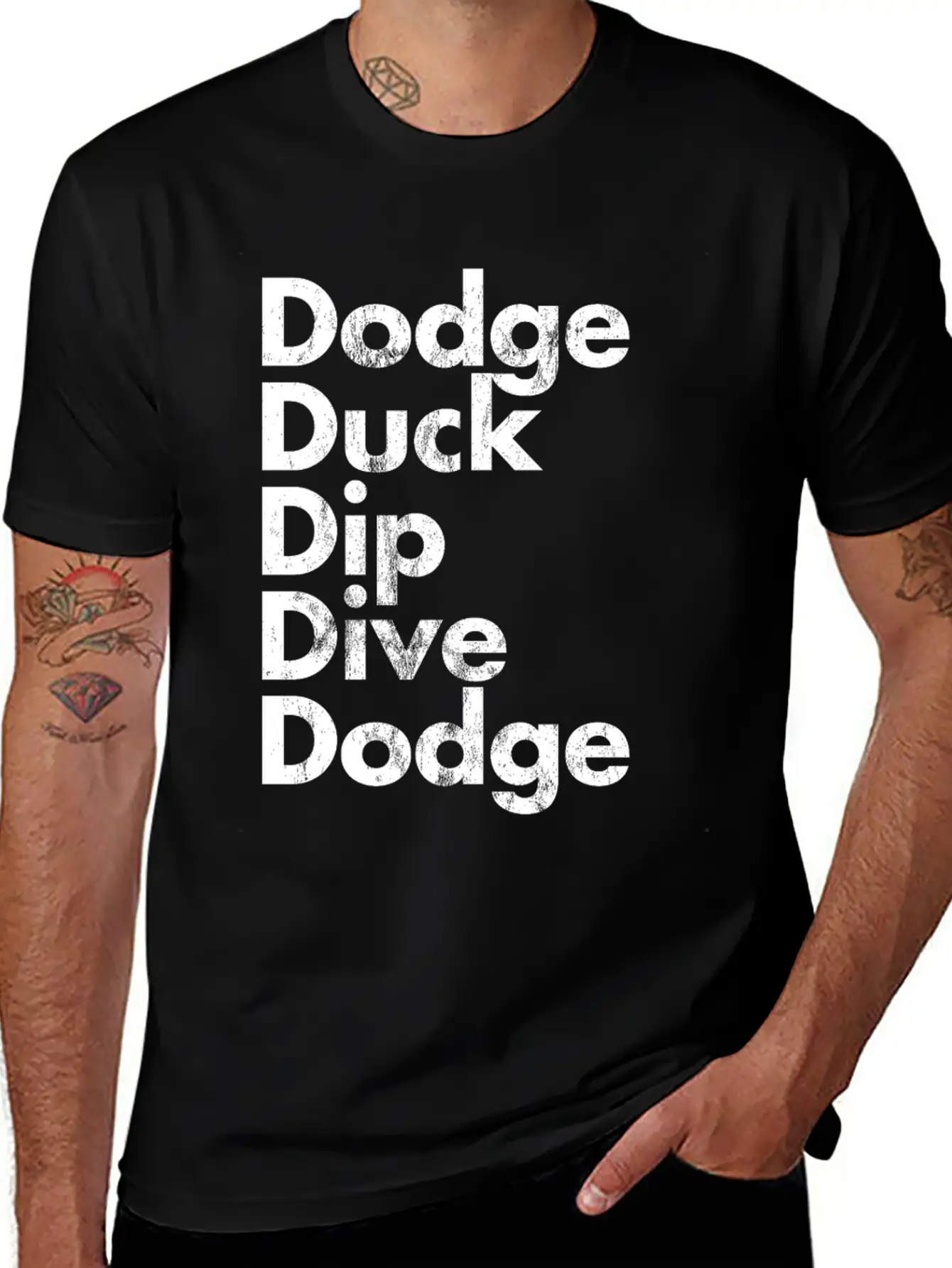 Dodge Duck Dip Dive Dodge Dodgeball Basic Graphic T-Shirt – Daily Comfort In Soft Cotton