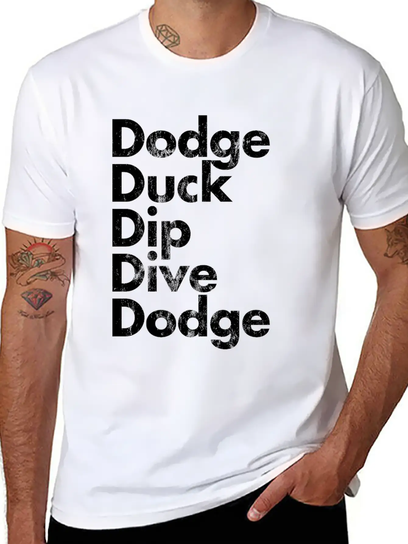 Dodge Duck Dip Dive Dodge Dodgeball Basic Graphic T-Shirt – Daily Comfort In Soft Cotton