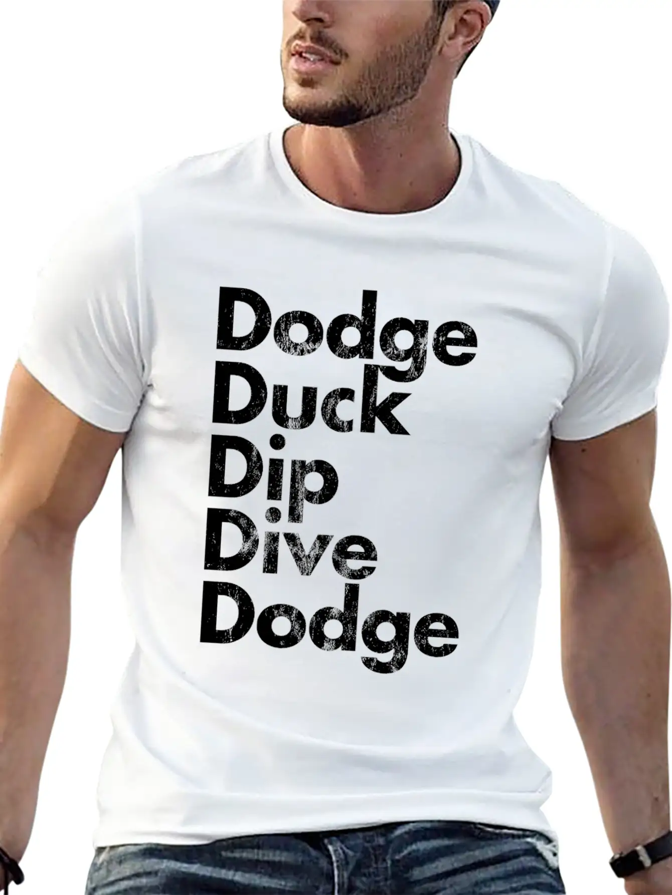 Dodge Duck Dip Dive Dodge Dodgeball Basic Graphic T-Shirt – Daily Comfort In Soft Cotton